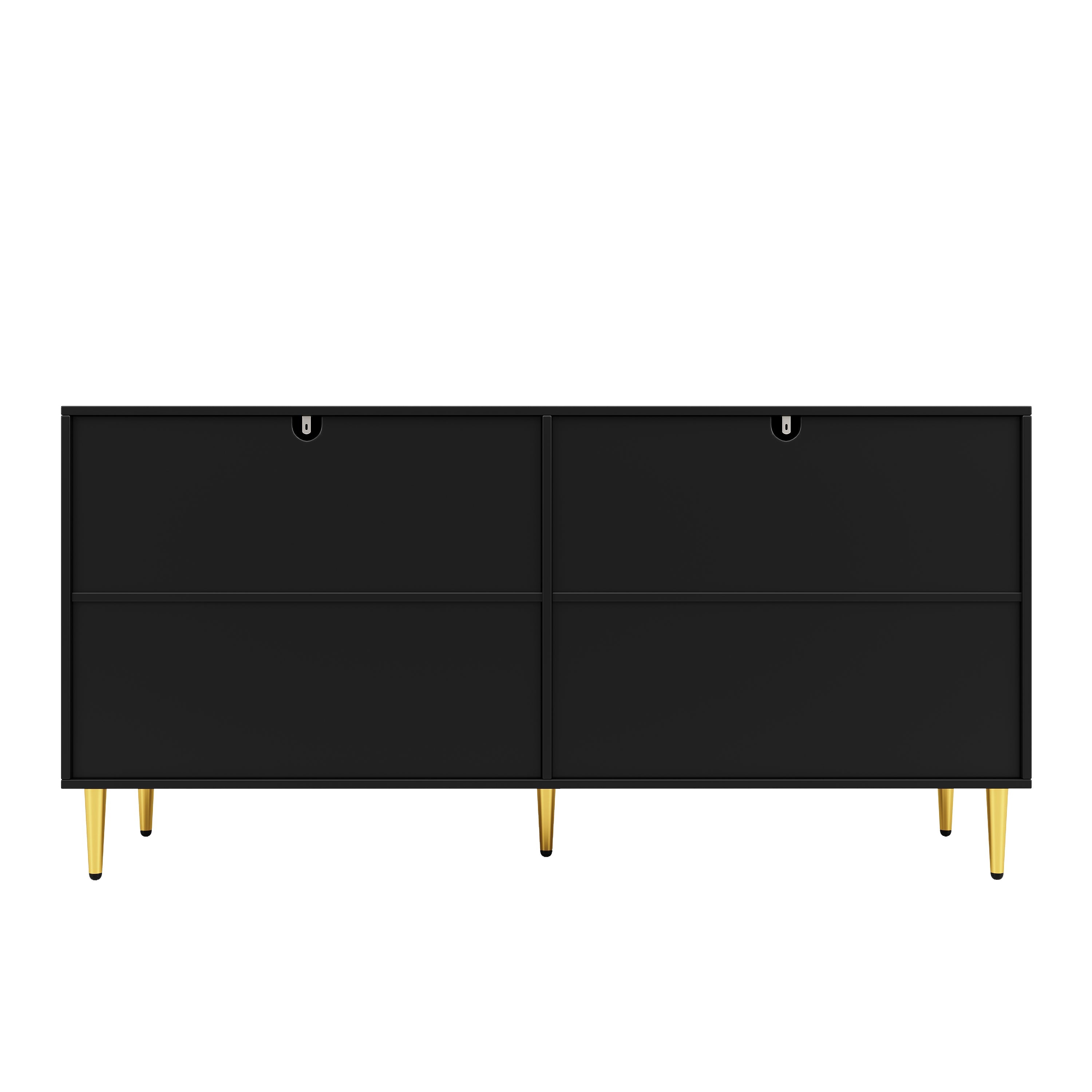 Logidon Zwart dressoir 152x40x75 cm golfdesign