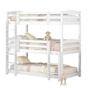 Logidon 3-persoonsstapelbed 90x200 cm wit hout - zonder matras