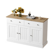 Logidon dressoir wit houtlook 120 cm 3 deuren 2 lades
