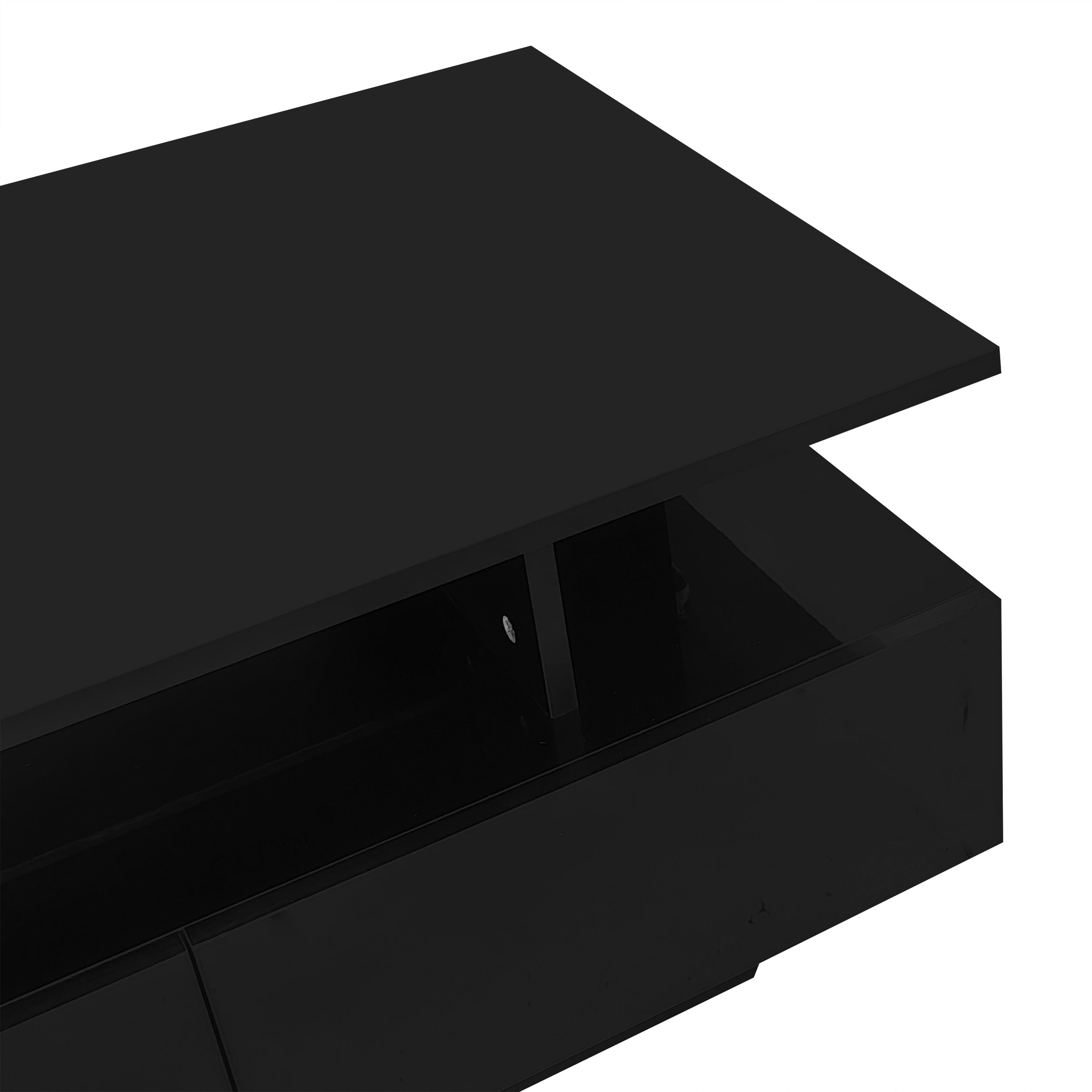 Logidon LED-verlichting salontafel met 2 lades 90x55x41 cm