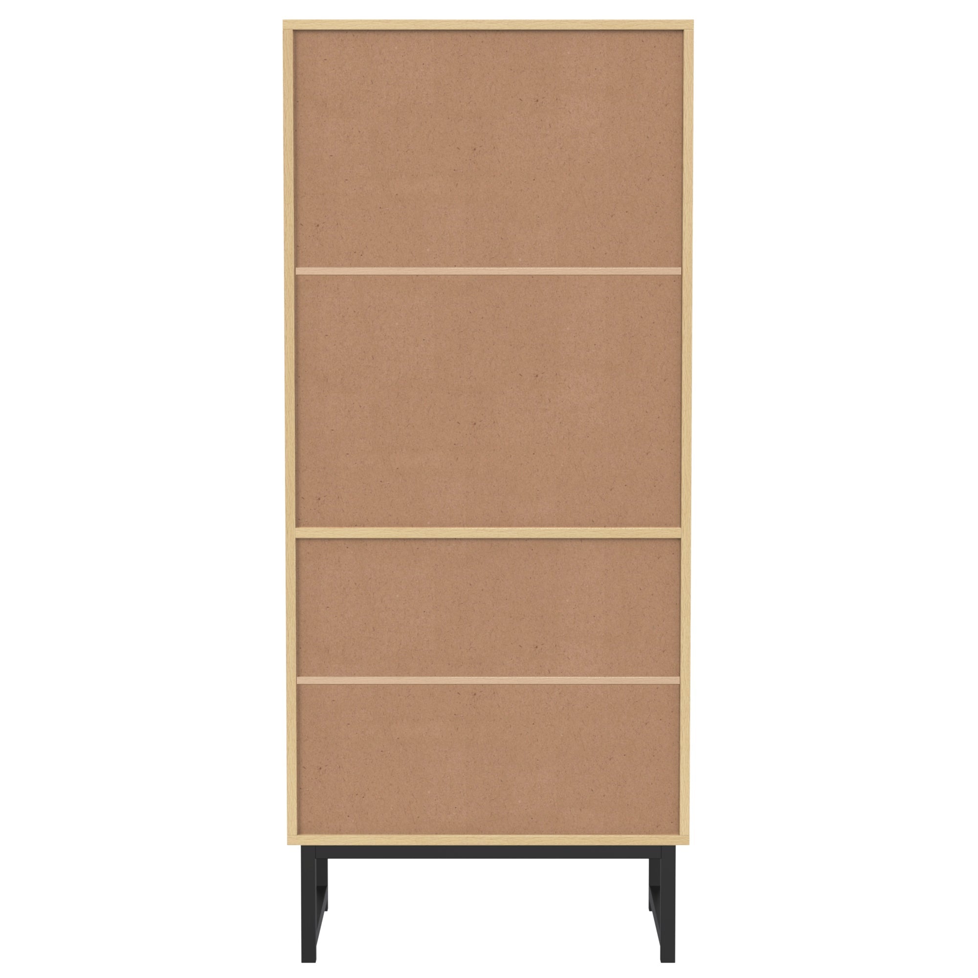 Logidon wijnkast dressoir houtlook 60x39,5x141 cm 18 vakken