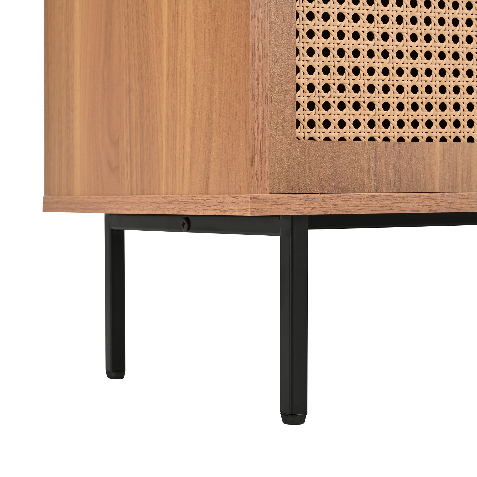 Logidon dressoir naturel 140x37x91cm met 2 schuifdeuren en 3 lades