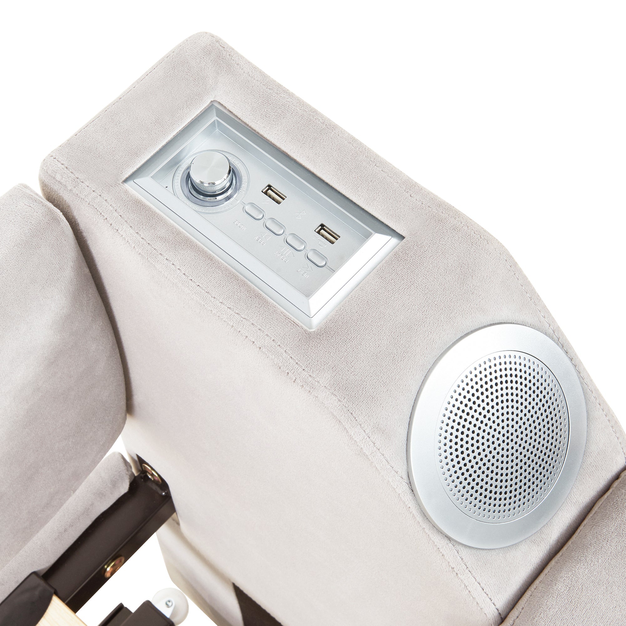 Logidon slaapbank gestoffeerd bed 90/180x190 beige fluweel Bluetooth