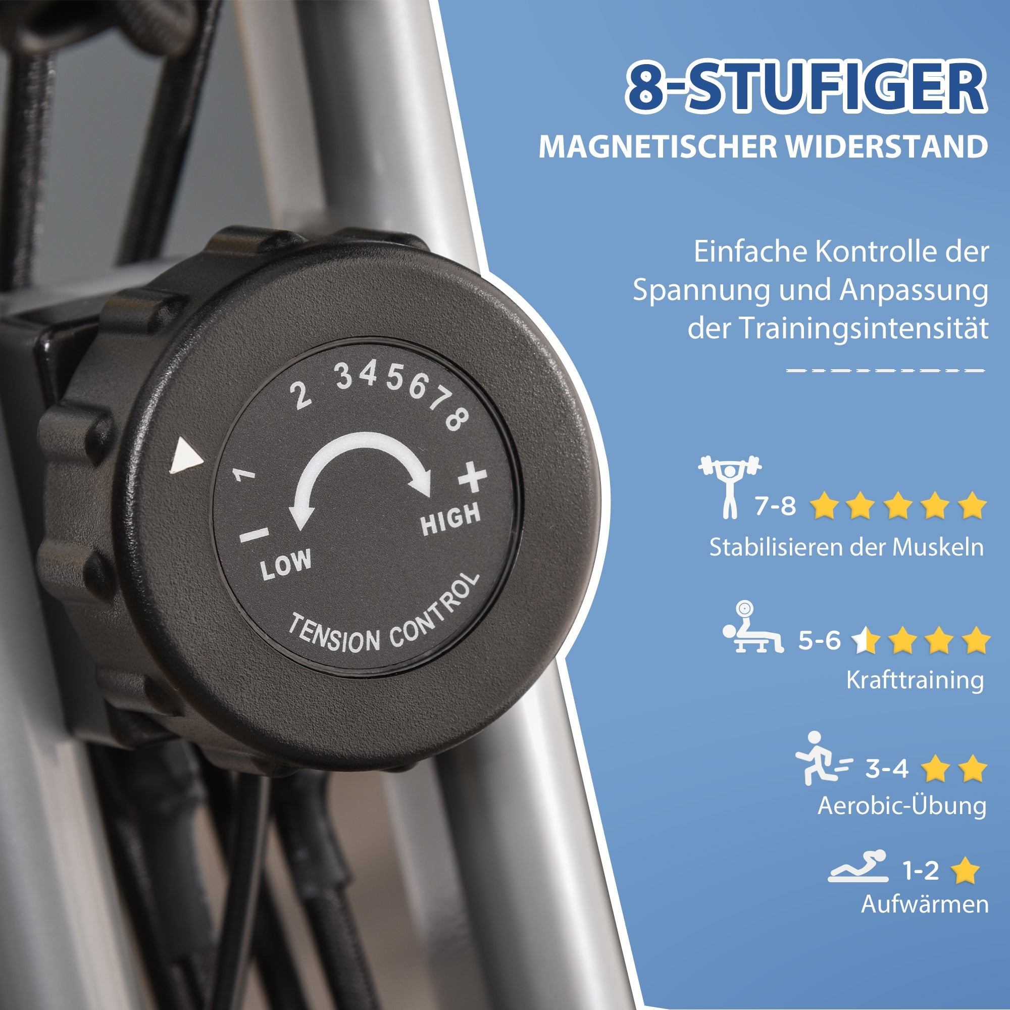 Logidon HOMCOM X-Bike 2-in-1 fietstrainer Opvouwbaar grijs LCD-display