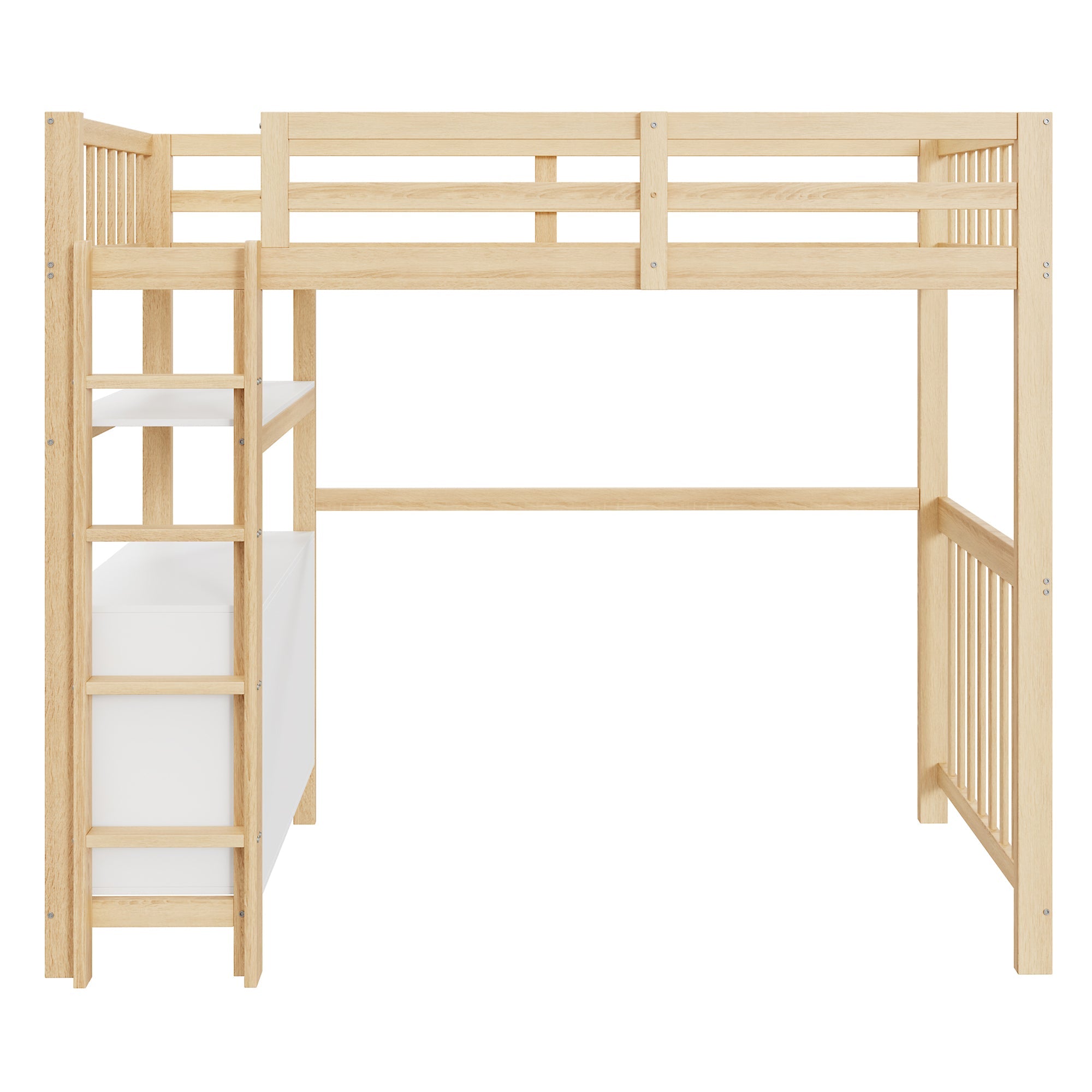 Logidon hoogslaper 90x200 cm met verticale ladderladen wit