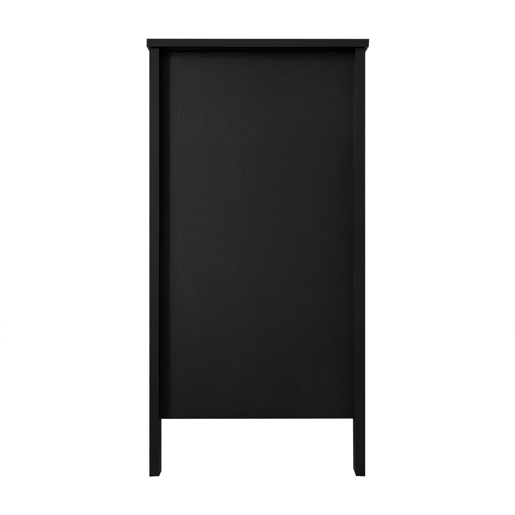 Logidon Dressoir 5 Laden Zwarte Ladekast Met Gouden Handgrepen 79 cm