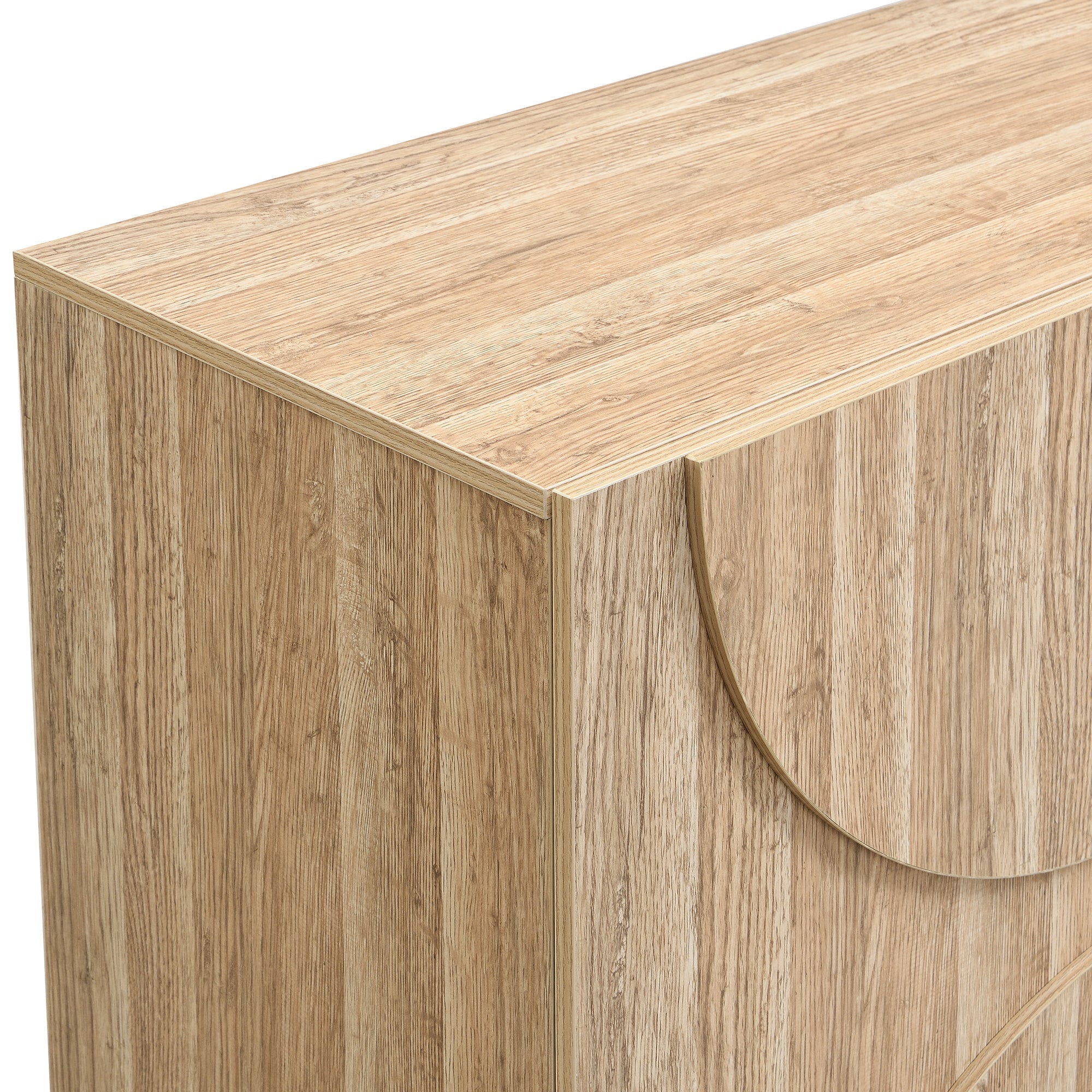 Logidon Dressoir 160x40x80 cm naturel hout met deuren en soft close