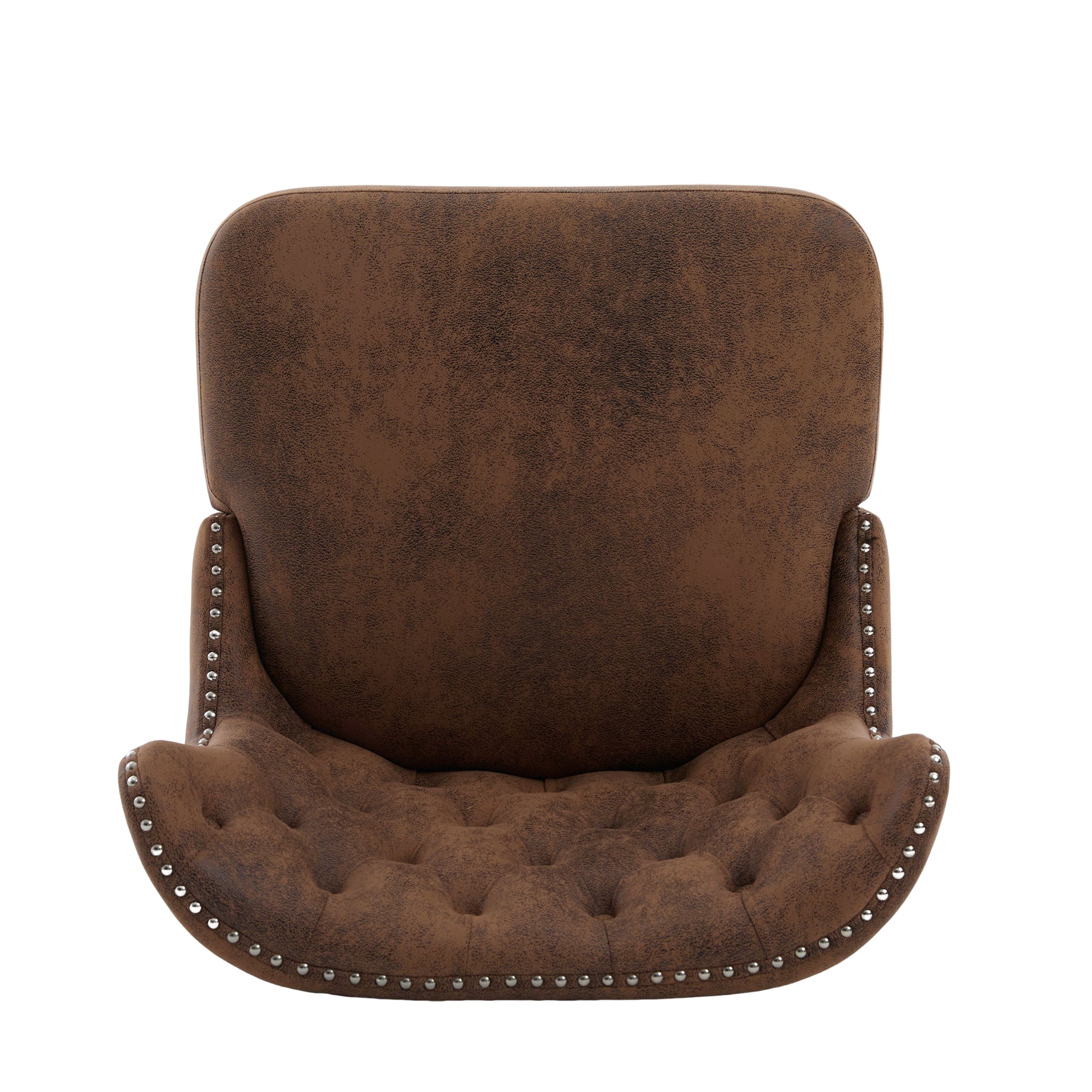 Logidon Tech stoffen fauteuil zonder armknop en klinknagels koffiebruin