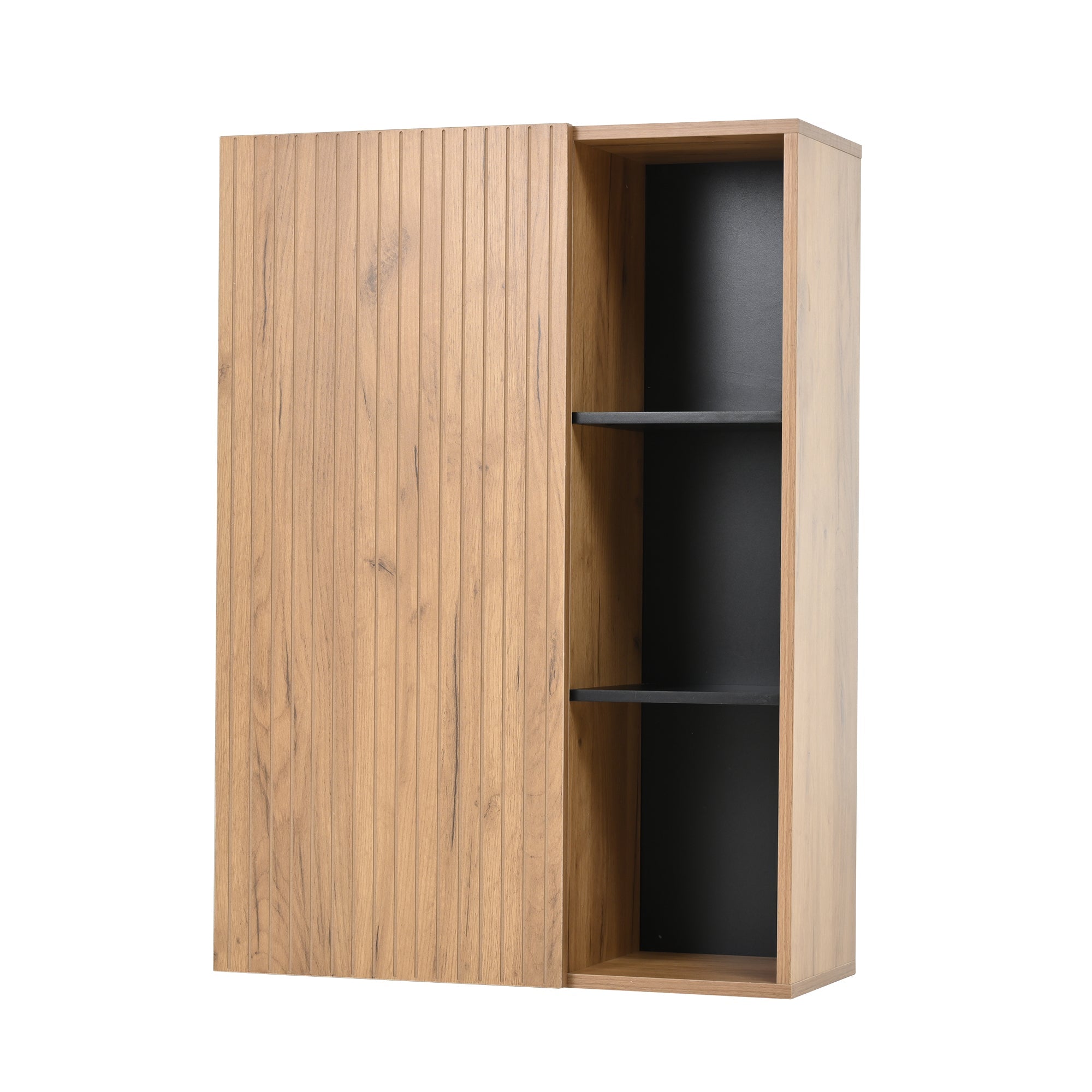 Logidon TV wall unit set display case two parts up to 265 cm oak black