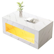 Logidon LED salontafel wit hoogglans marmer effect met afstandsbediening