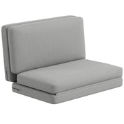 Logidon vloerbank 3-in-1 slaapbank fluweellook lichtgrijs belastbaar tot 240 kg