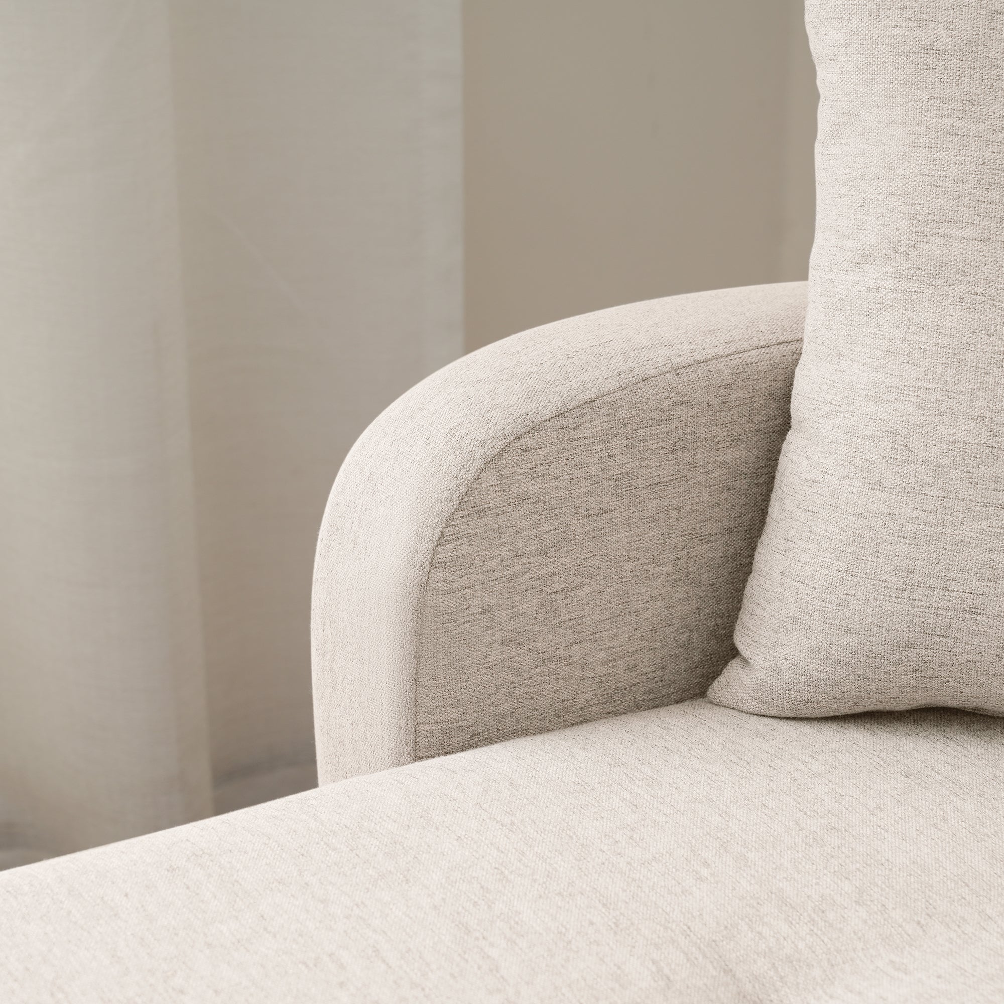 Logidon L hoekbank met chaise longue 3-zits beige 166x118x77 cm