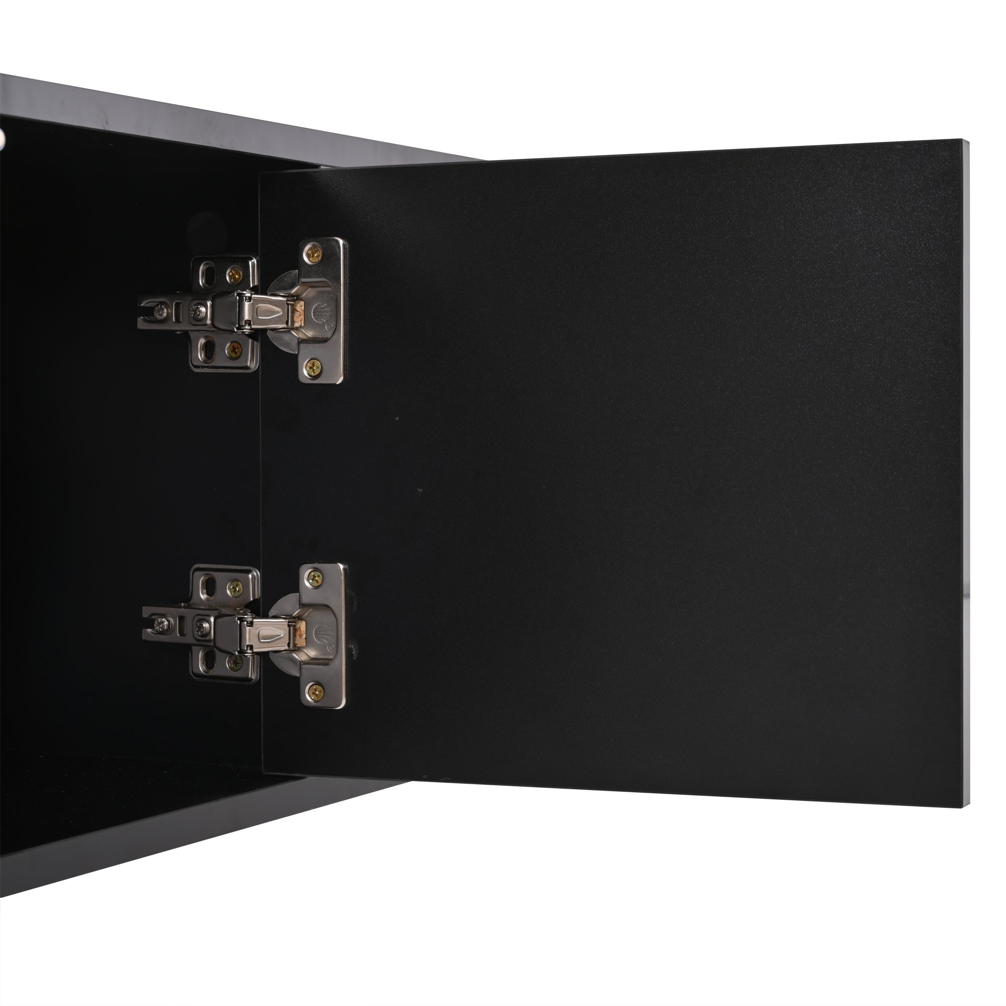 Logidon salontafel 100x50x30 cm zwart hoogglans LED 2 kasten