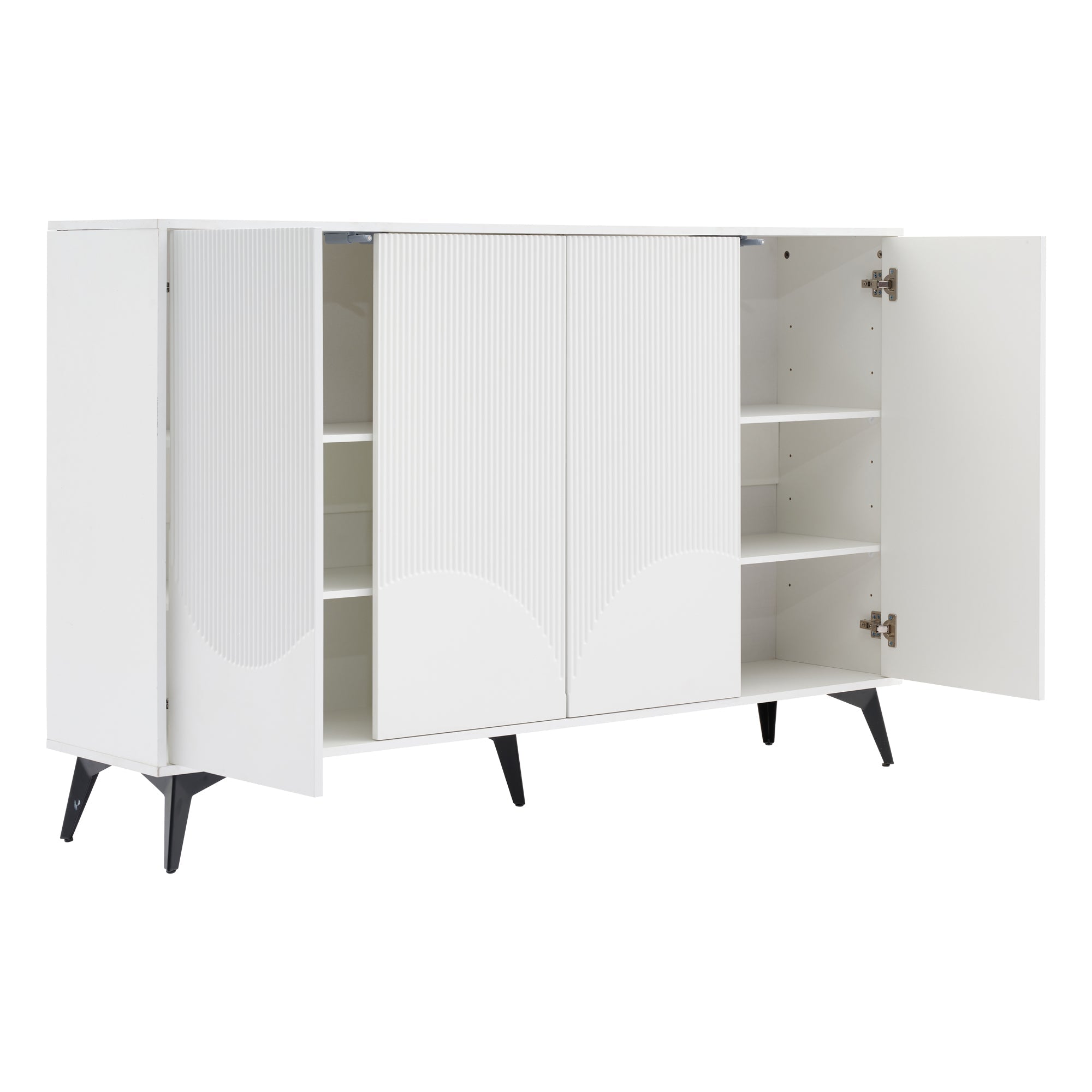 Logidon Wit Dressoir, 160 cm breed, verstelbare planken