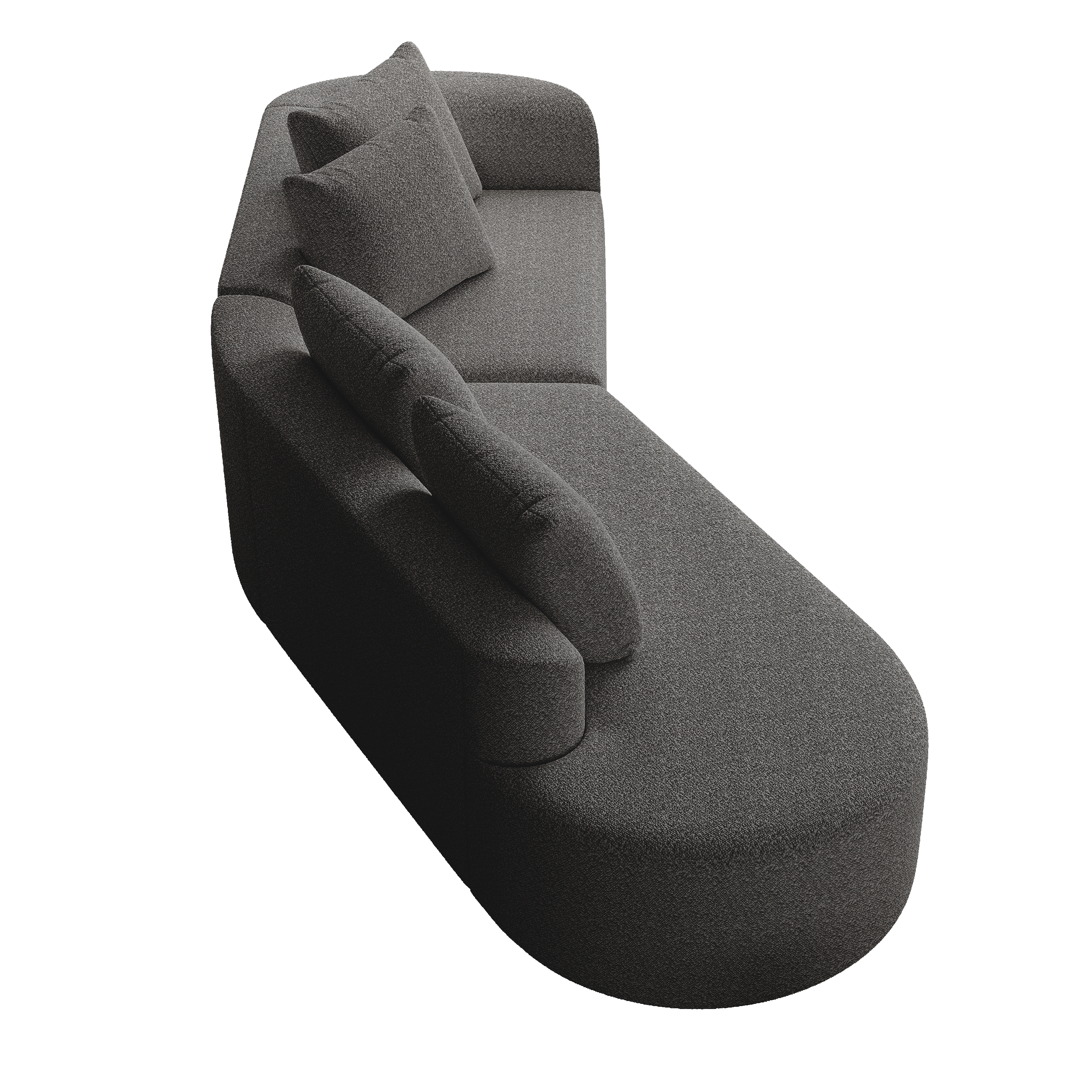 Logidon Chenille Hoekbank Grijs Fluweel XXL Modern 4-zits design