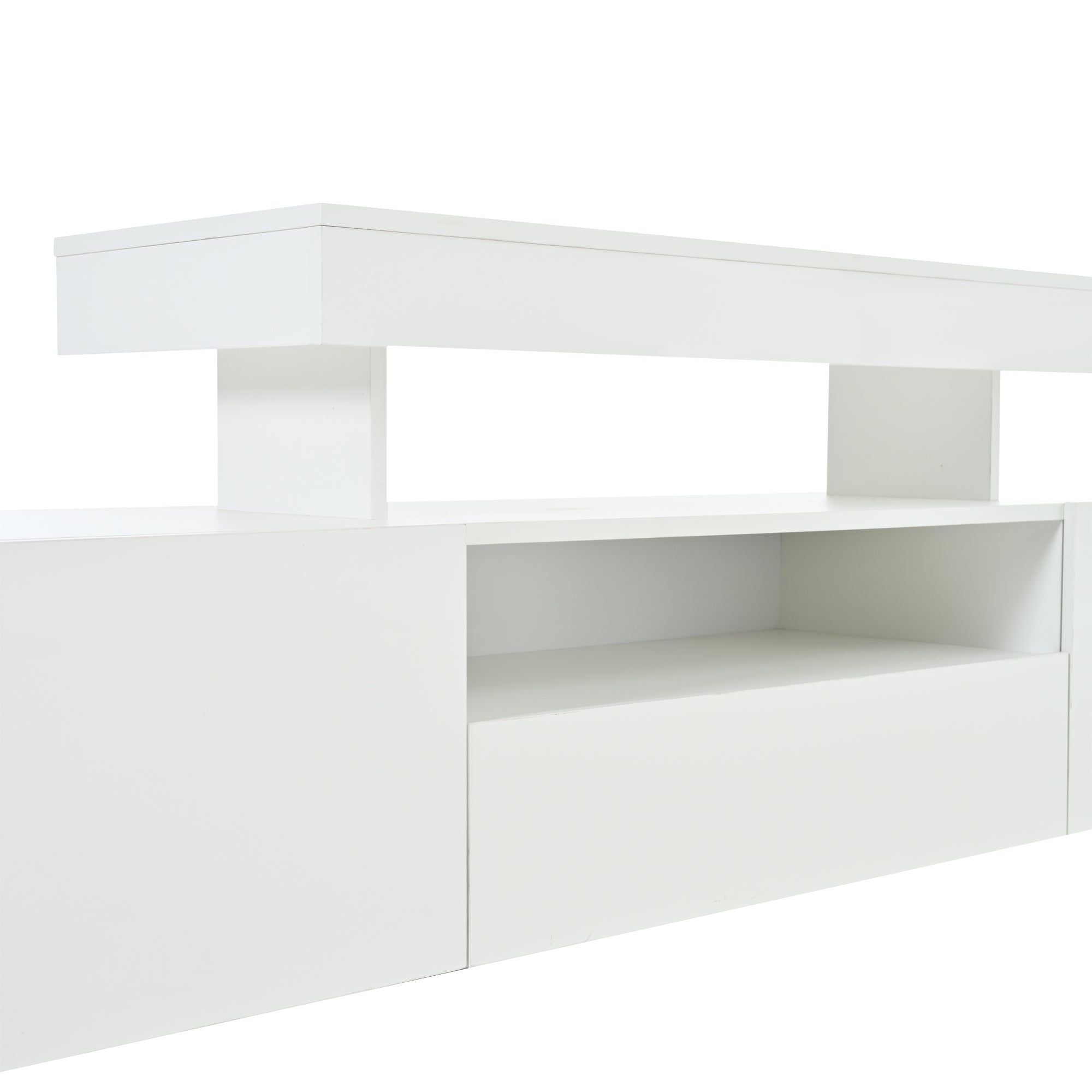 Logidon TV-meubel 192 x 37 x 53 cm witte hoogglans LED-verlichting