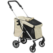Logidon Hondenkar Lichtgewicht Aluminium Buggy Kaki Tot 10 kg