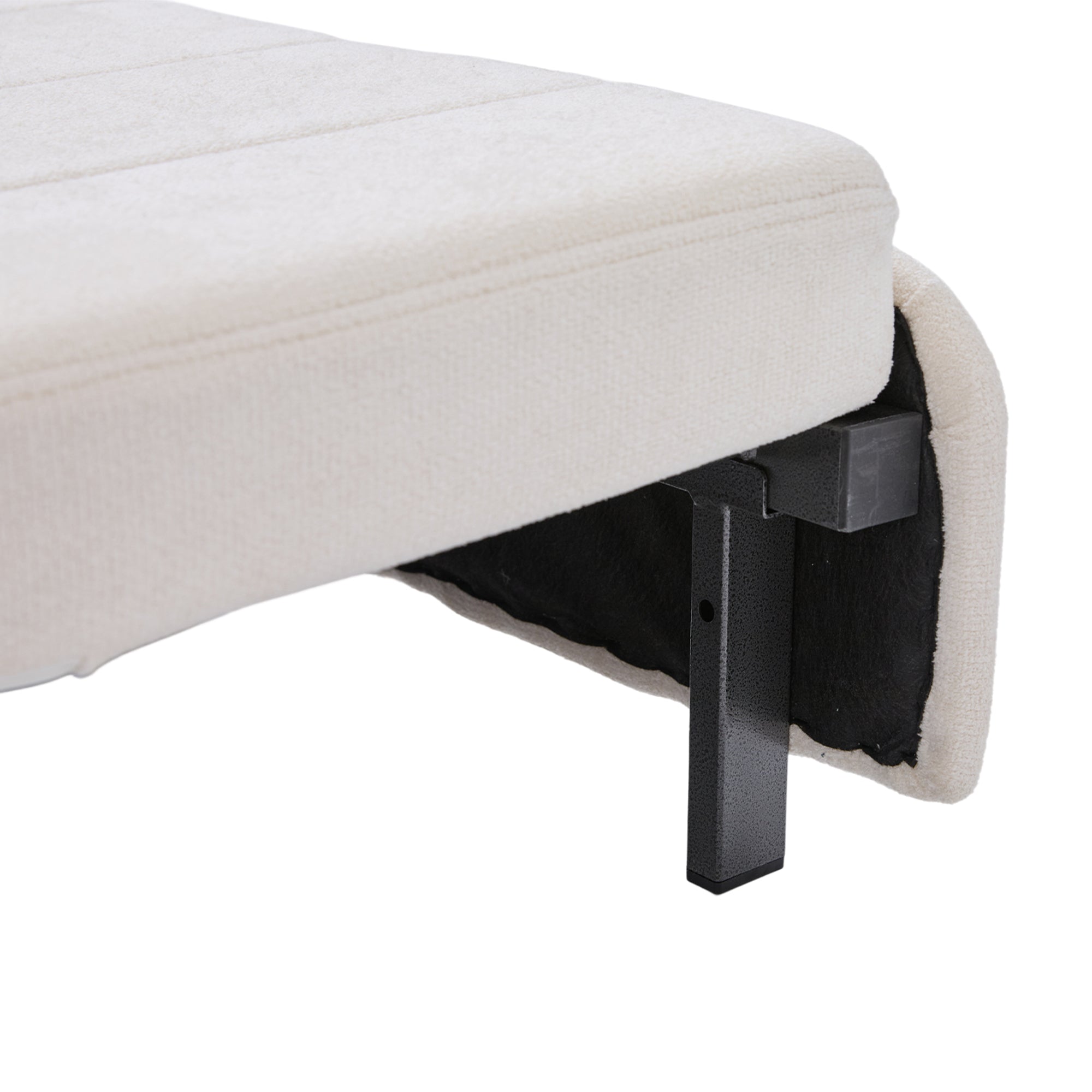 Logidon Beige Fluweel Multifunctionele Stoffen Bank Uitschuifbaar USB