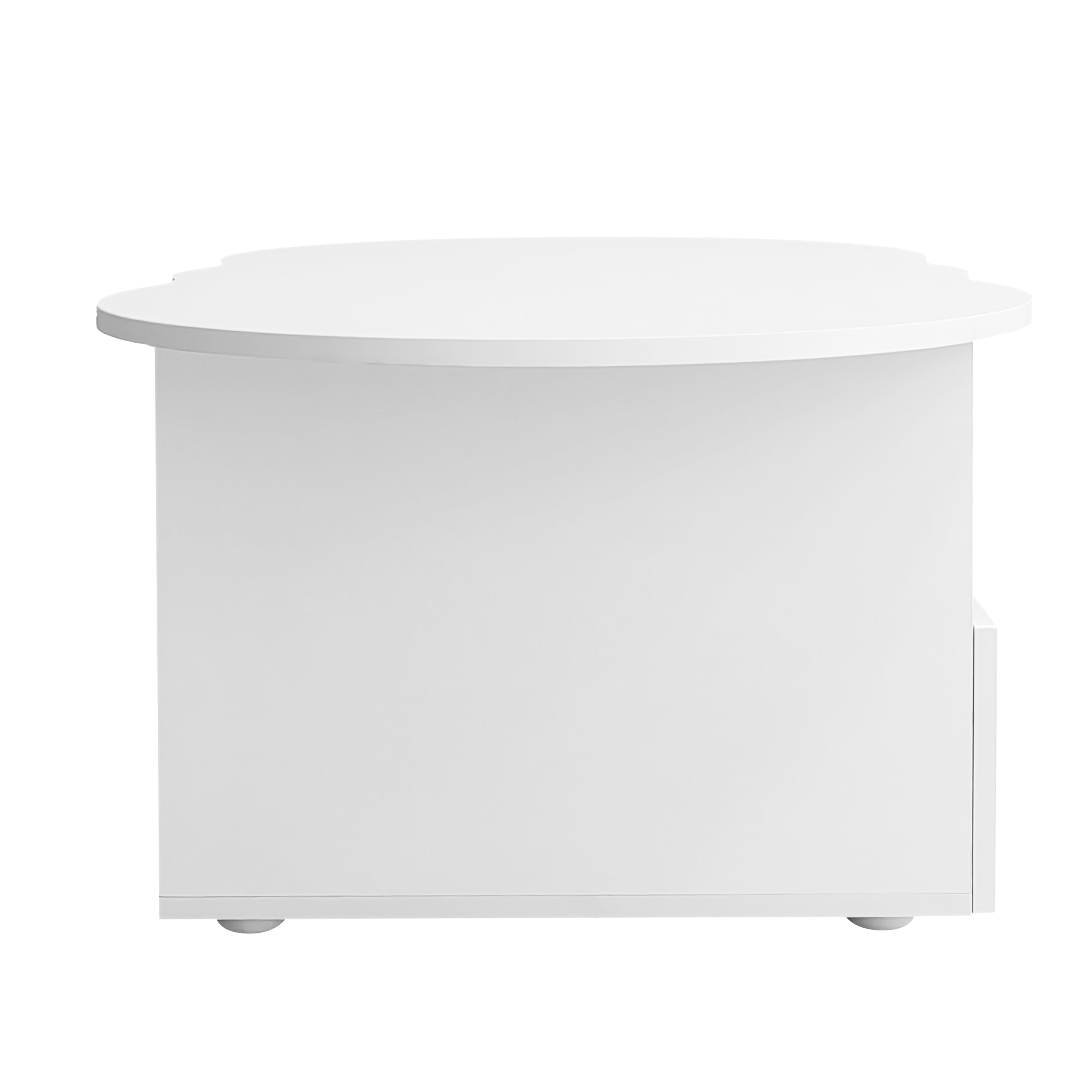 Logidon wolkvormige salontafel wit met lades en plank