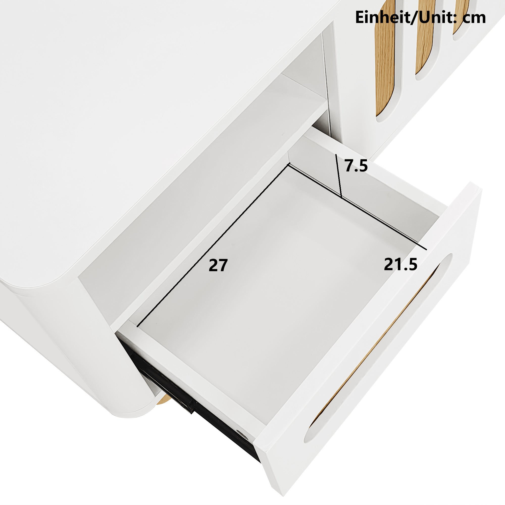 Logidon Moderne Salontafel 105x50x40 Cm Wit Houtlook LED Verlichting