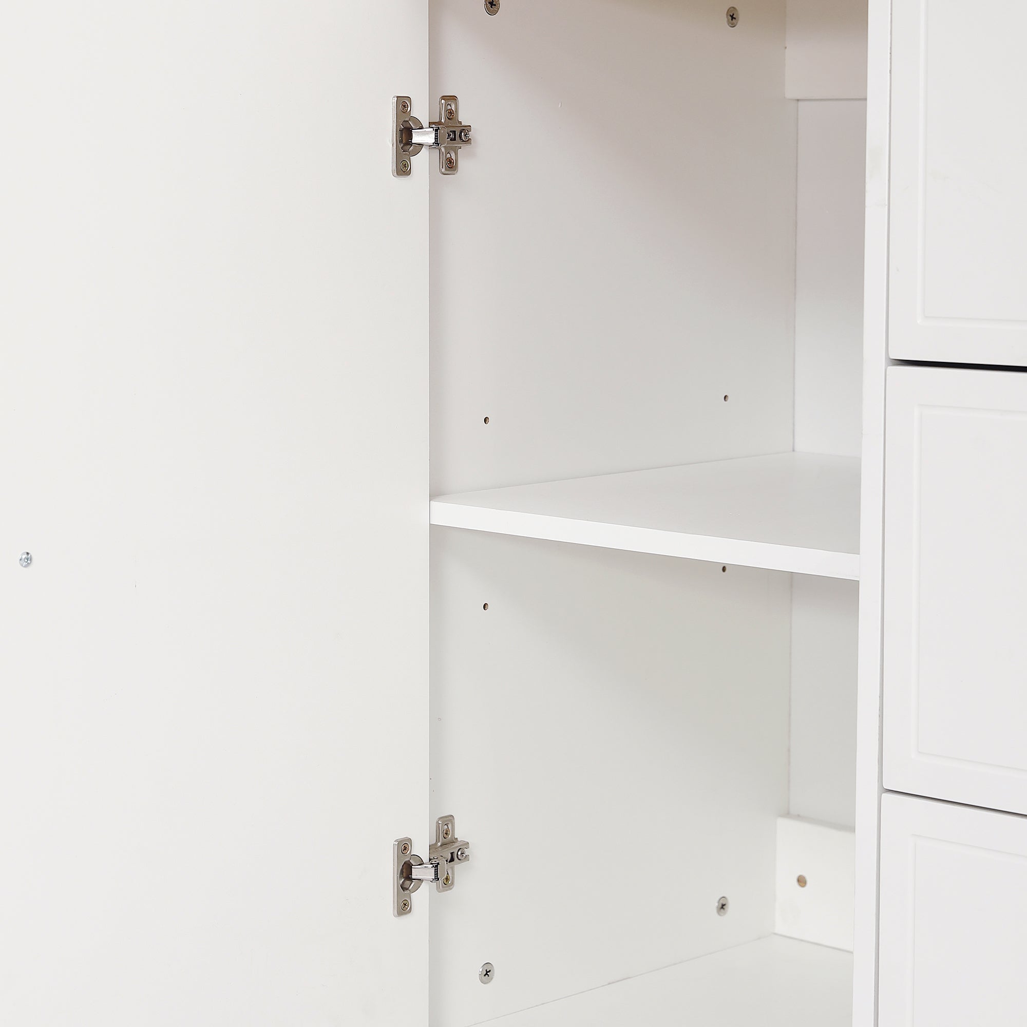 Logidon classic chest of drawers white natural with 3 drawers and 2 doors