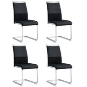 Logidon Dining Room Chairs Set of 4 Black with Padded Backrest