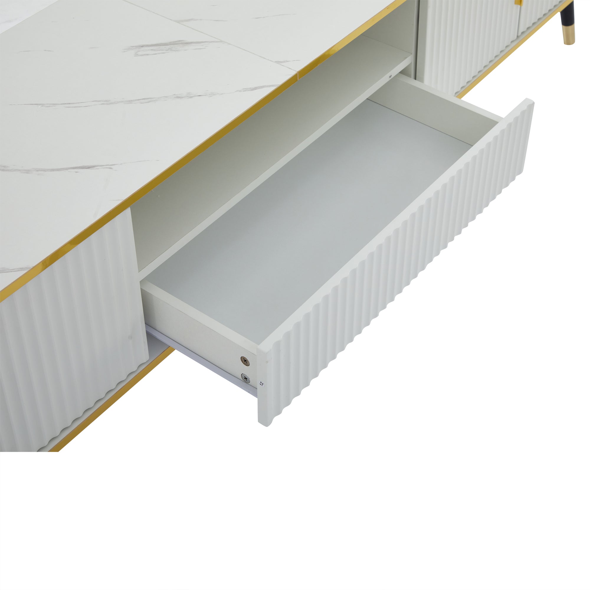 Logidon Modern TV-meubel Wit Marmerlook 200x40x46 cm