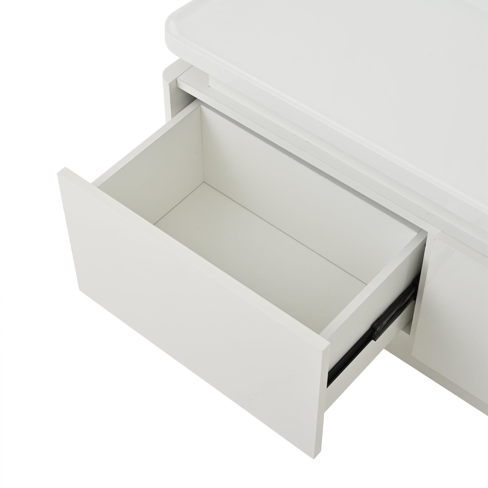 Logidon TV-meubel wit 180x34x40 cm met LED-verlichting 4 lades