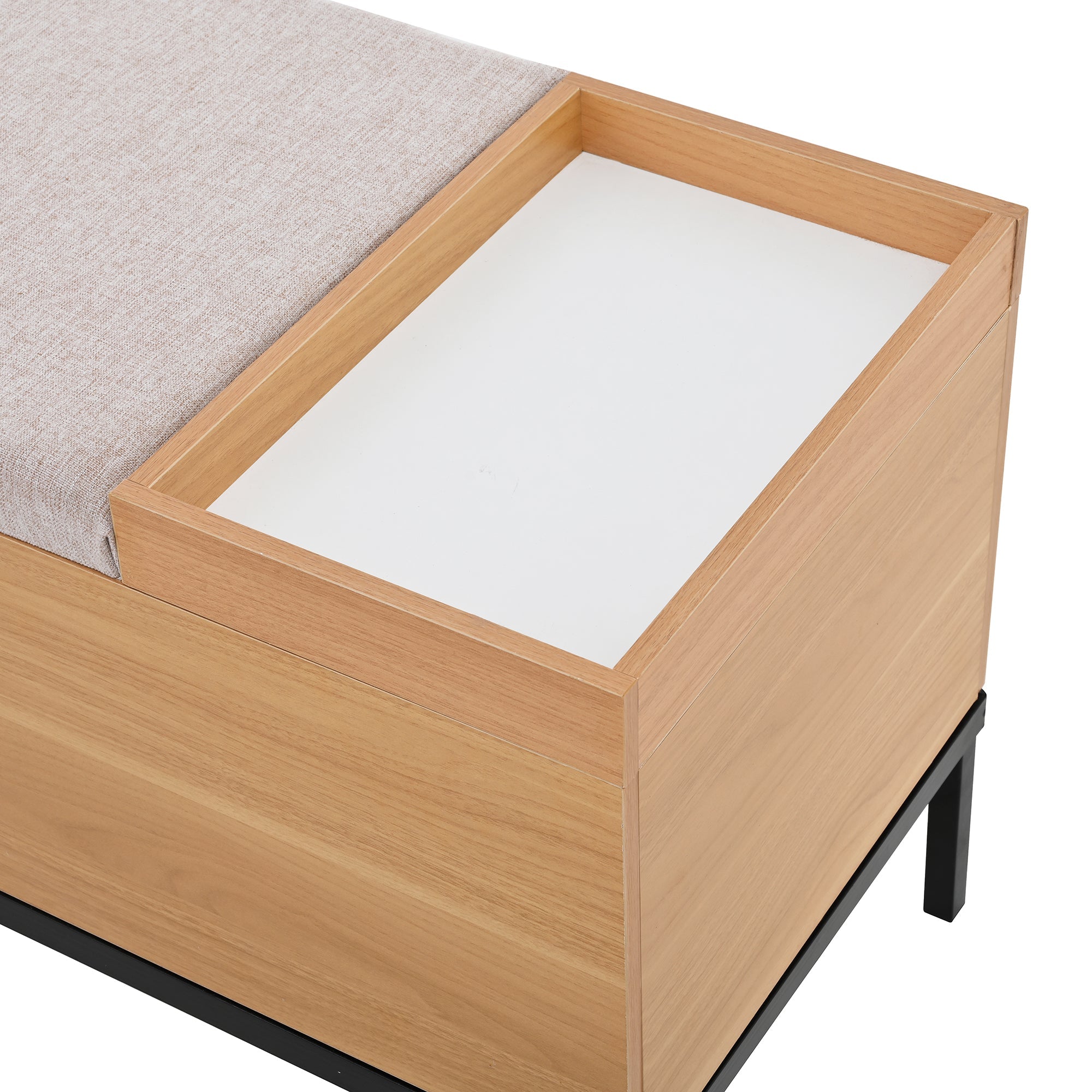 Logidon schoenenbank opbergbank naturel 115 x 40 x 49,5 cm