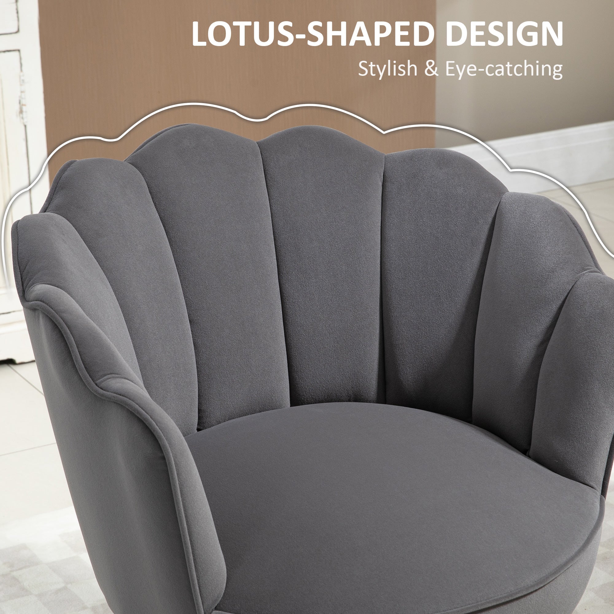 Logidon eetkamerstoel donkergrijs stof armleuningen fauteuil 66x72x79 cm