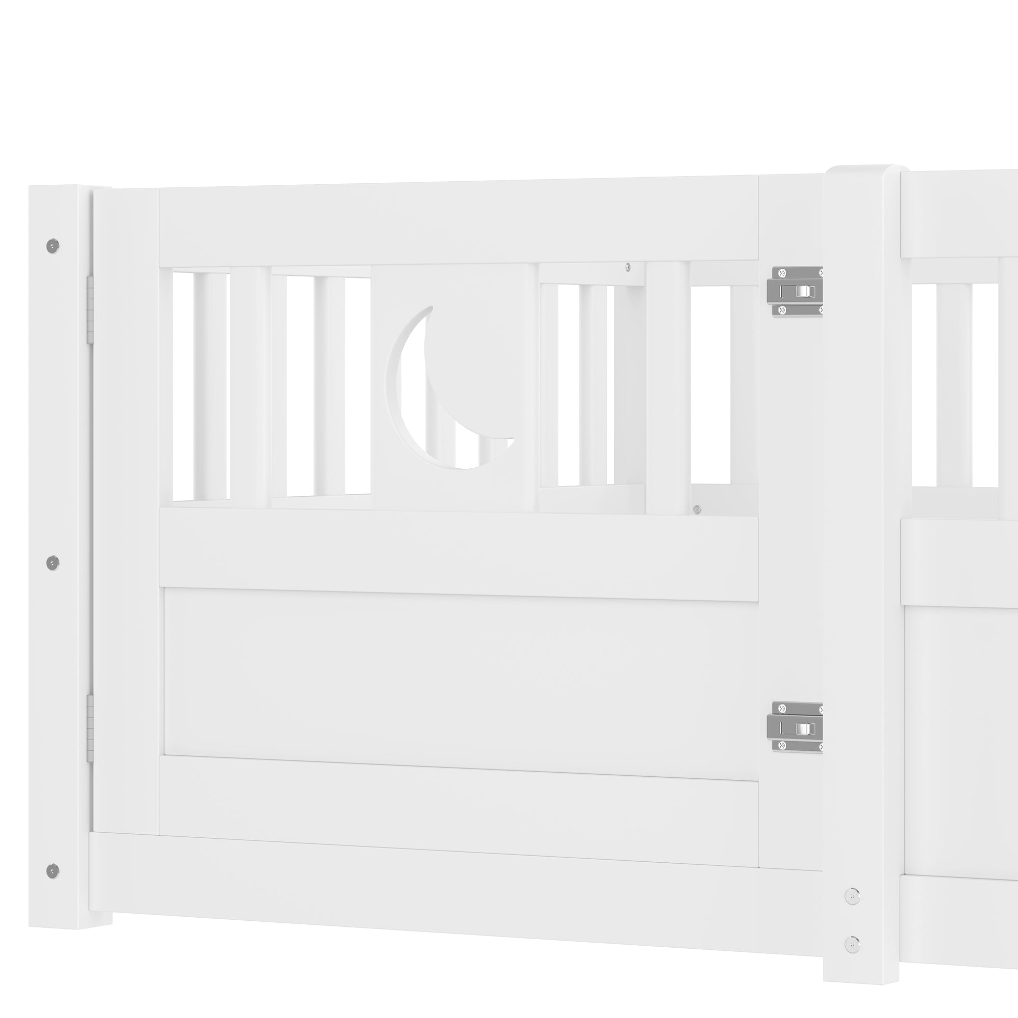 Logidon paneelbed 90x190 cm wit met raster ster maan decor
