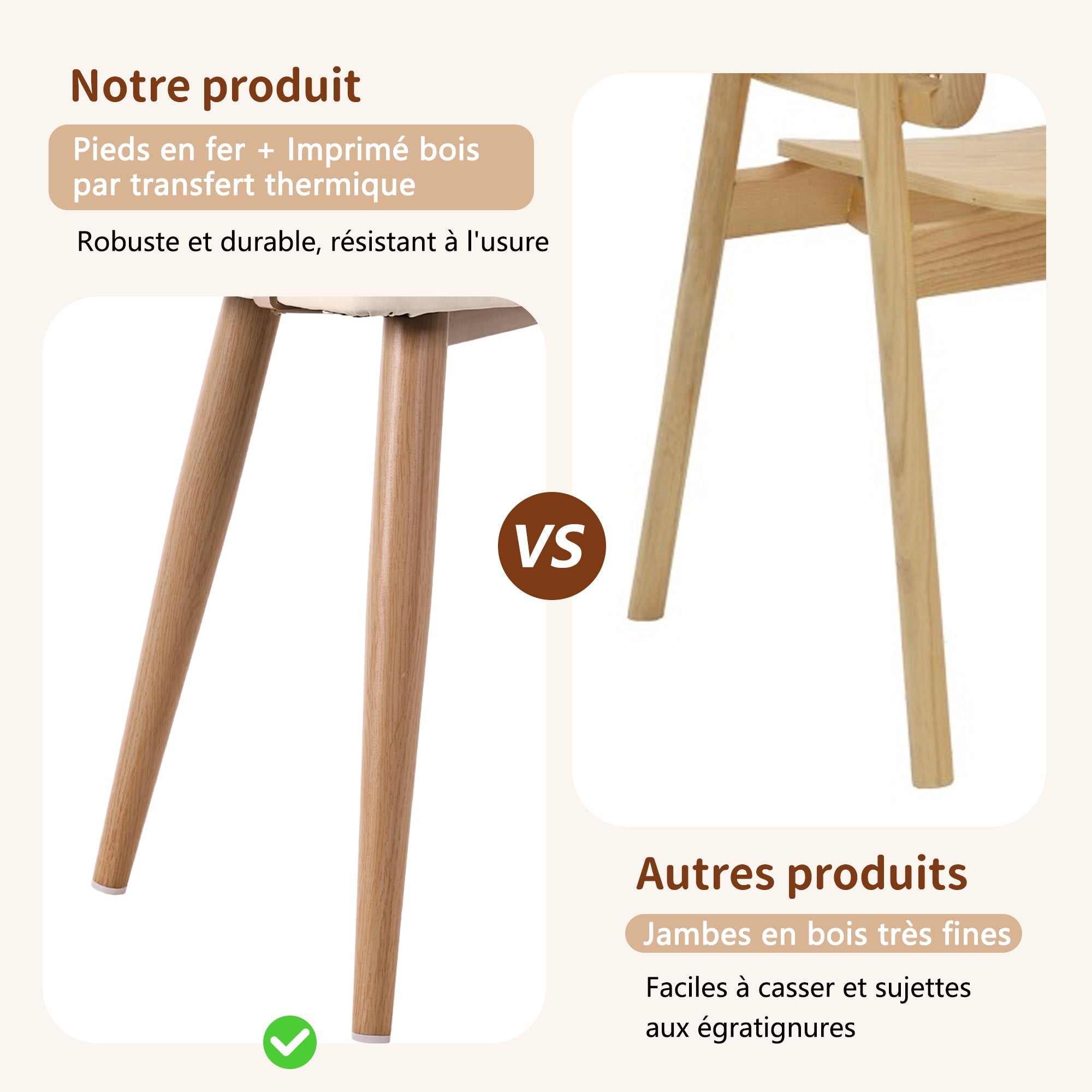 Logidon Stoelenset 6 Rotan Rugleuning PU-leer Zitkussen Beige