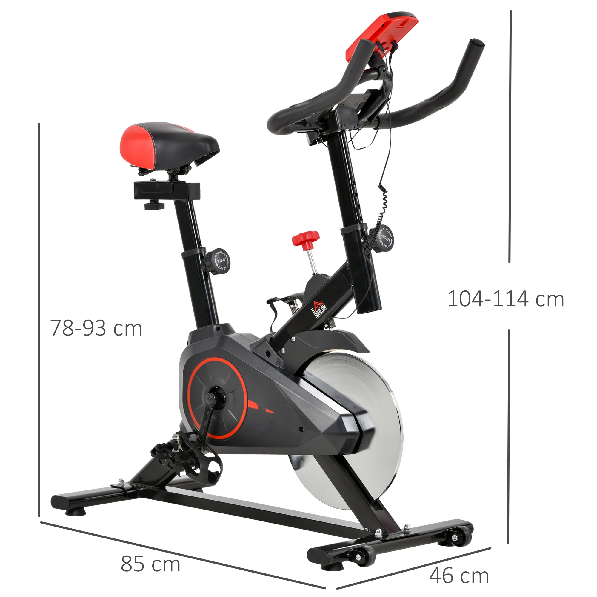 Logidon Indoor Fietstrainer Zwart - Stalen frame, 85x46x114 cm