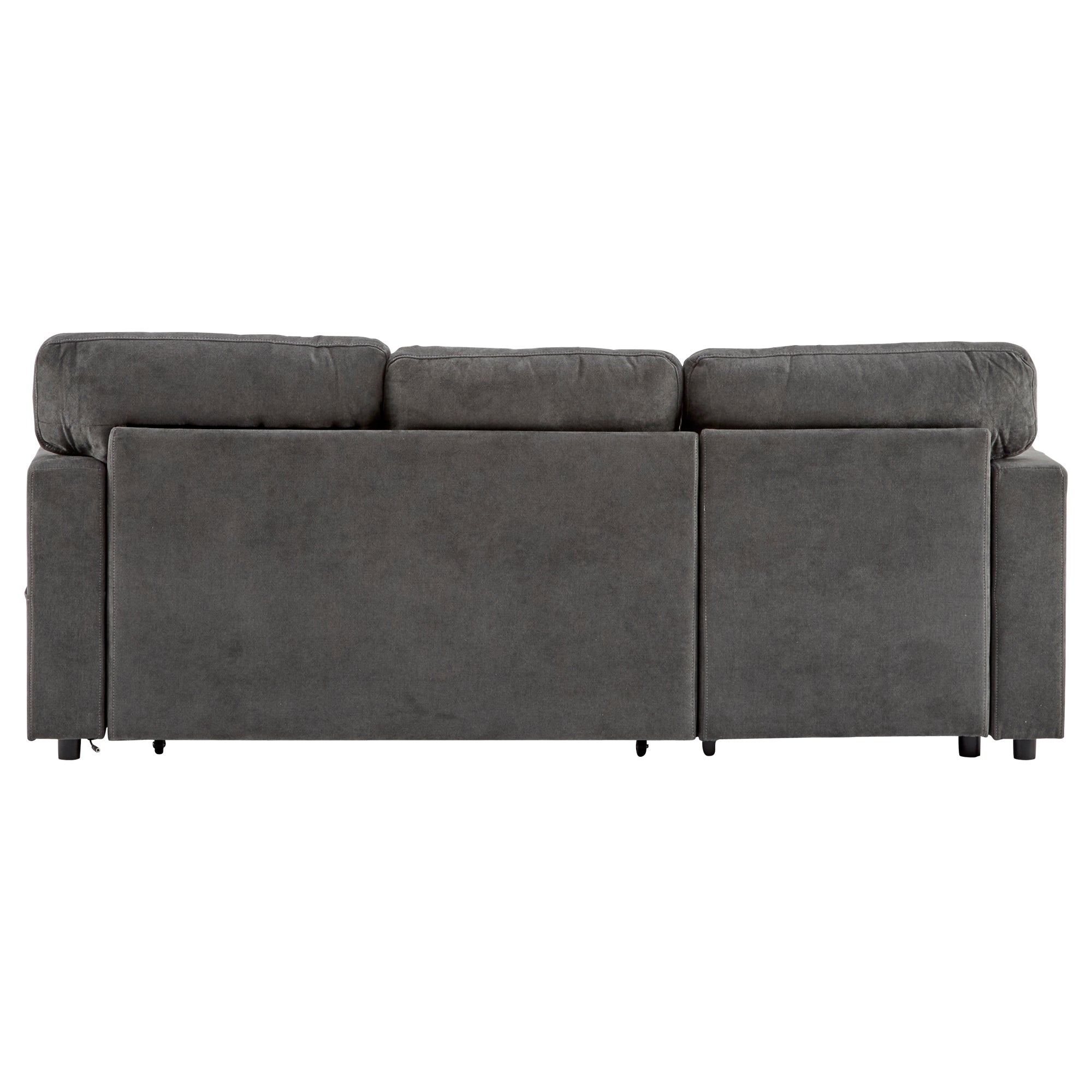 Logidon Corner Sofa Gray Extendable Bed With Bed Box Shelf 214x131