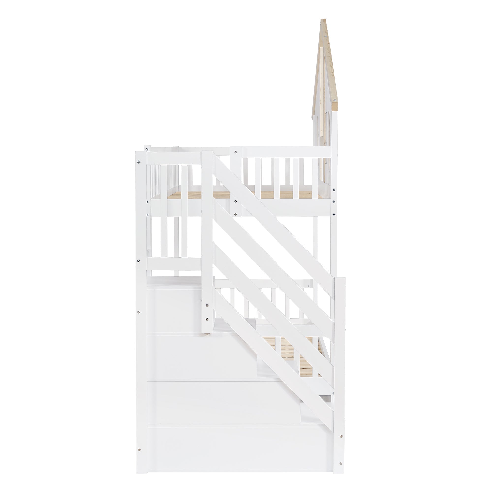 Logidon stapelbed kinderbed wit naturel 90x200 cm met raam