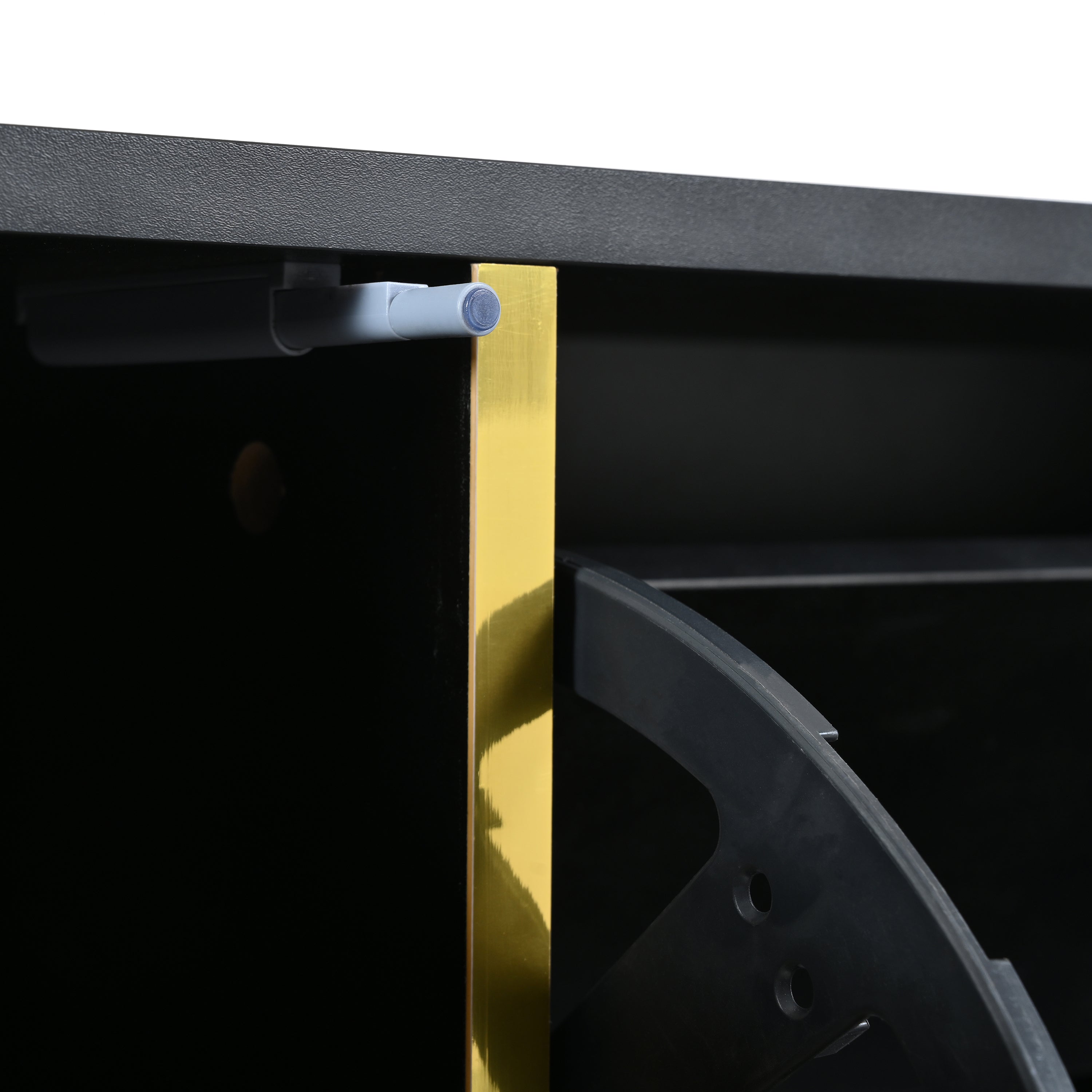 Logidon Moderne Schoenenkast Zwart Hoogglans LED 80x25x96 cm