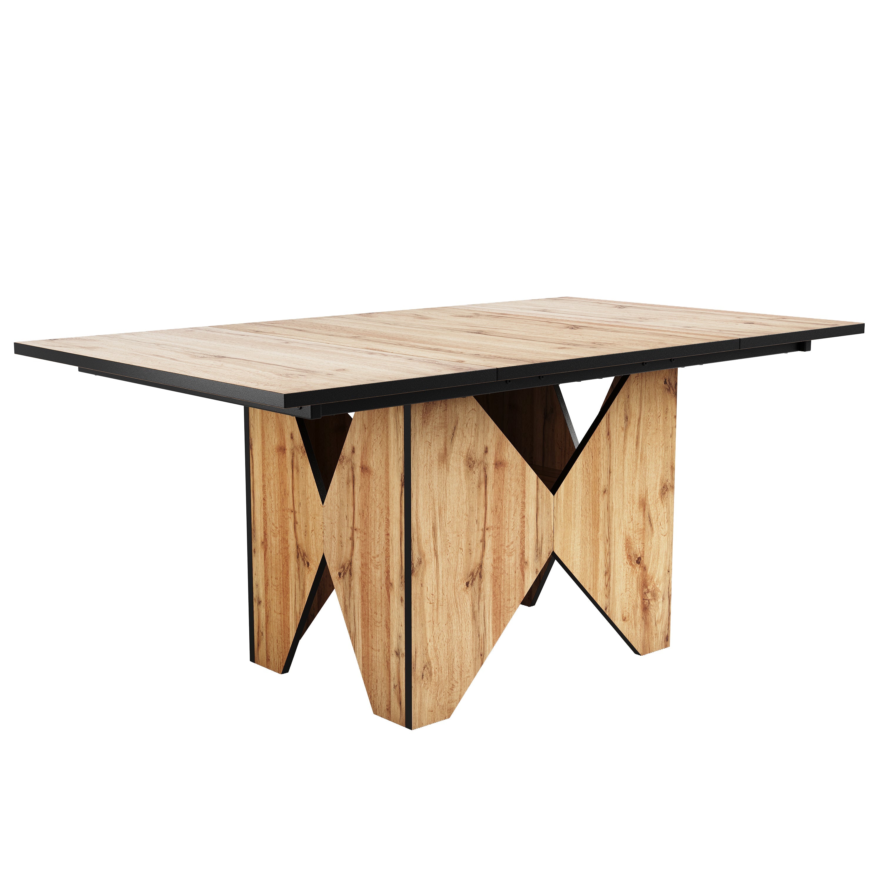 Logidon Moderne eettafel hout 138x80x75 cm lichtbruin MDF