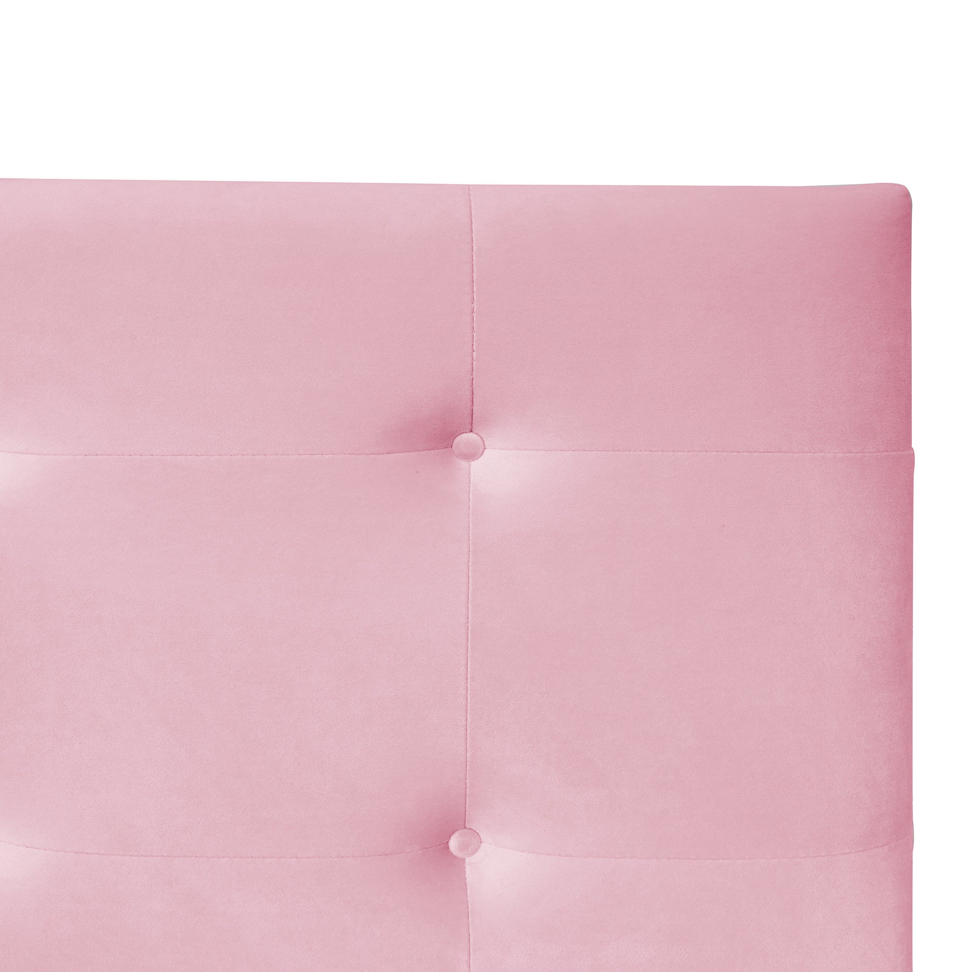 Logidon gestoffeerd bed 90x200 roze fluweel met lattenbodem twee lades
