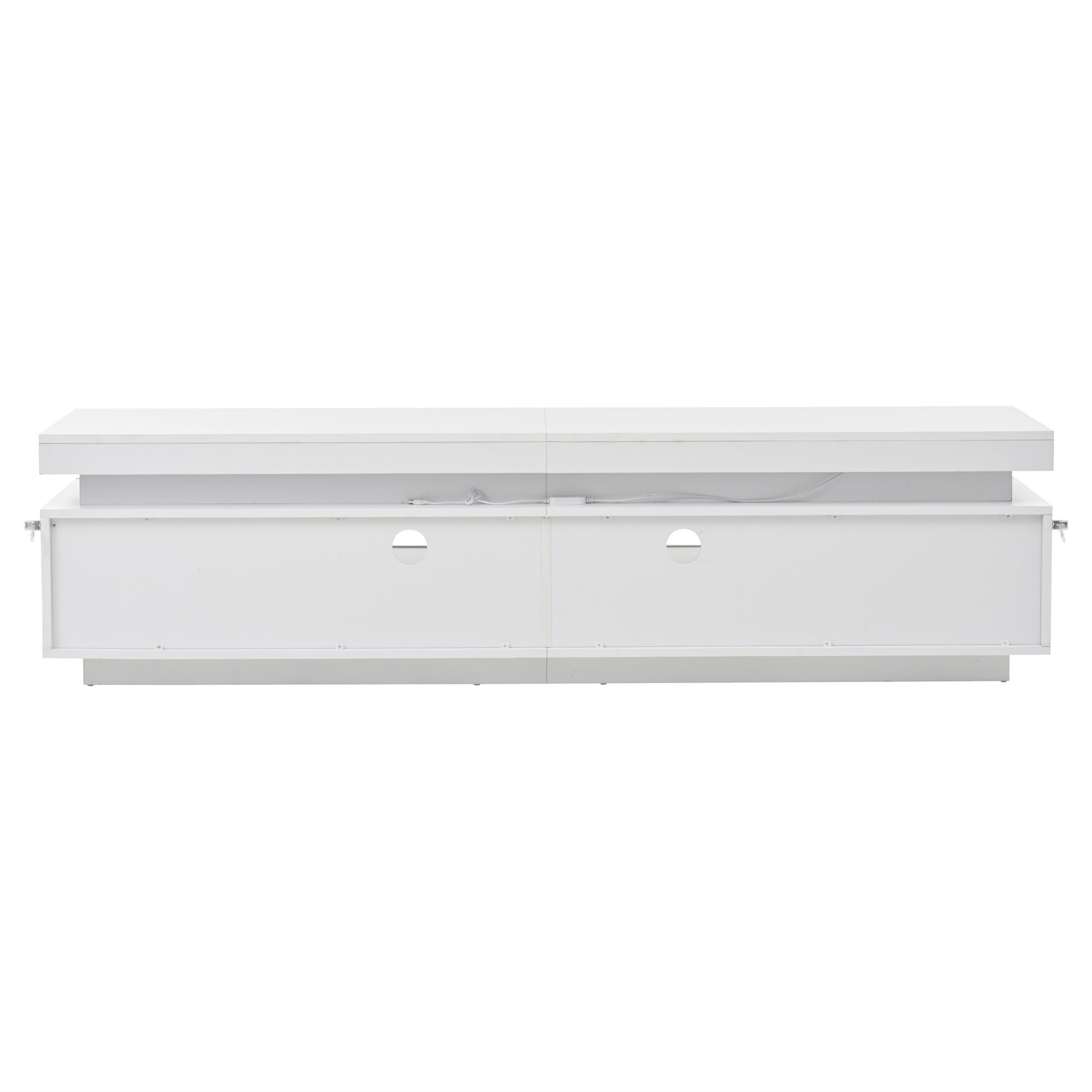 Logidon wit hoogglans LED lowboard 175x38x45 cm met 2 kasten