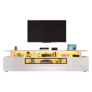 Logidon TV-meubel wit 180x38x45 cm met LED-verlichting 2 deuren 1 lade