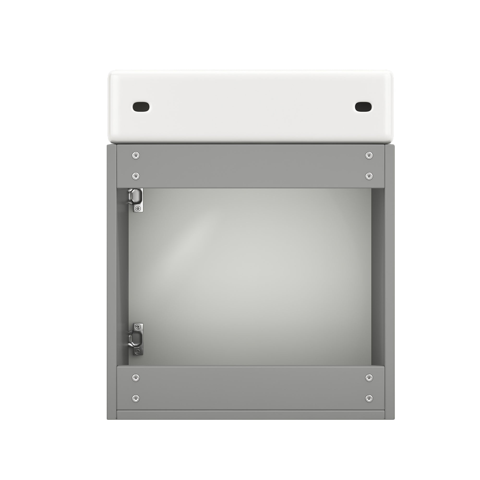 Logidon badkamermeubel wastafel 46 cm hangend onderkast grijs-wit