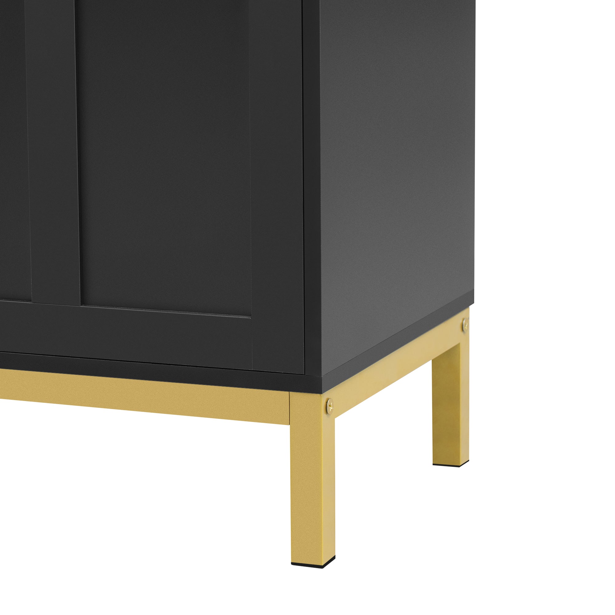 Logidon dressoir 3 deuren zwart MDF met marmerlook 140x40x78