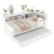 Logidon Daybed 90x200 cm witte slaapbank met USB-aansluiting