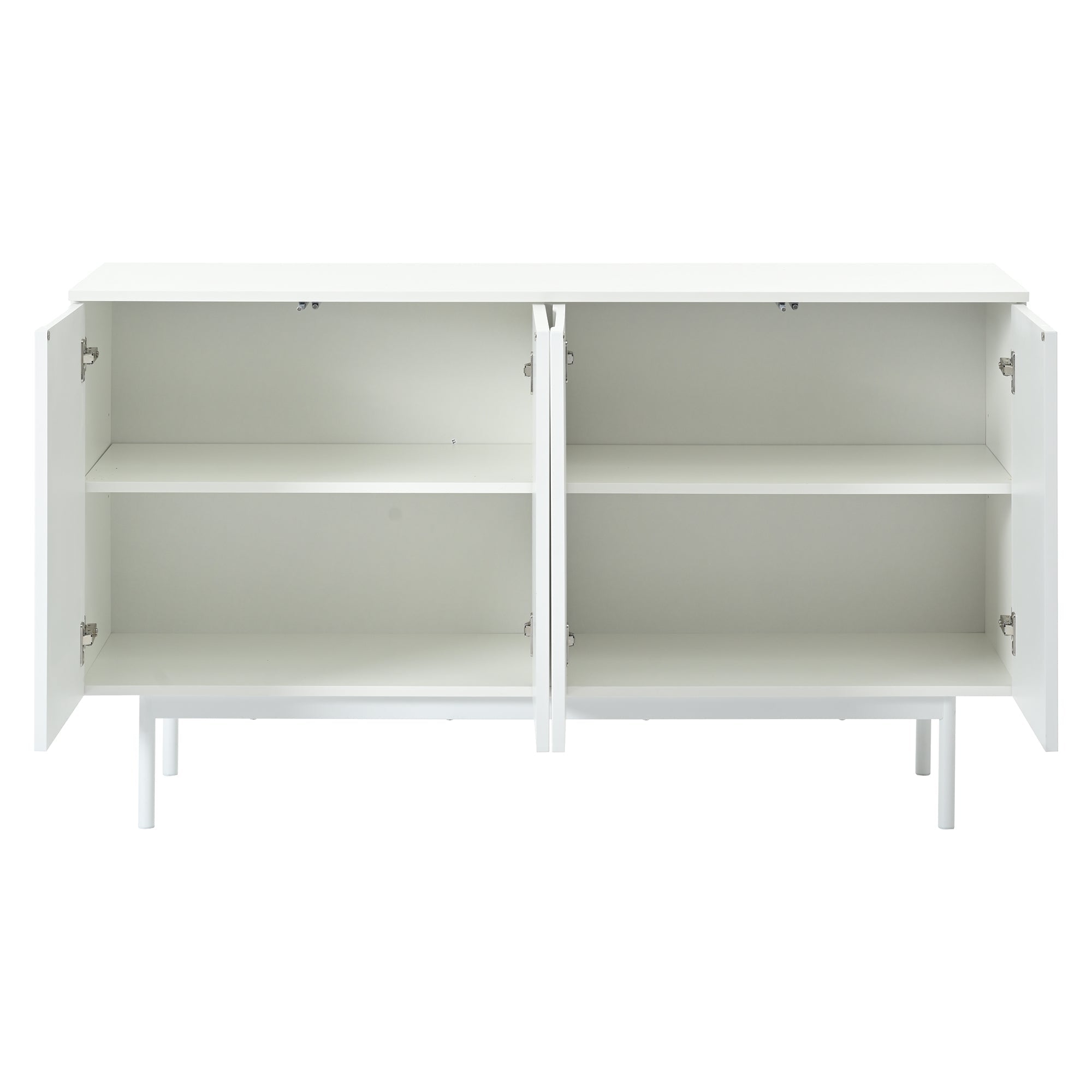 Logidon dressoir zuiver wit met 4 deuren in boogpatroon 140x42x80 cm