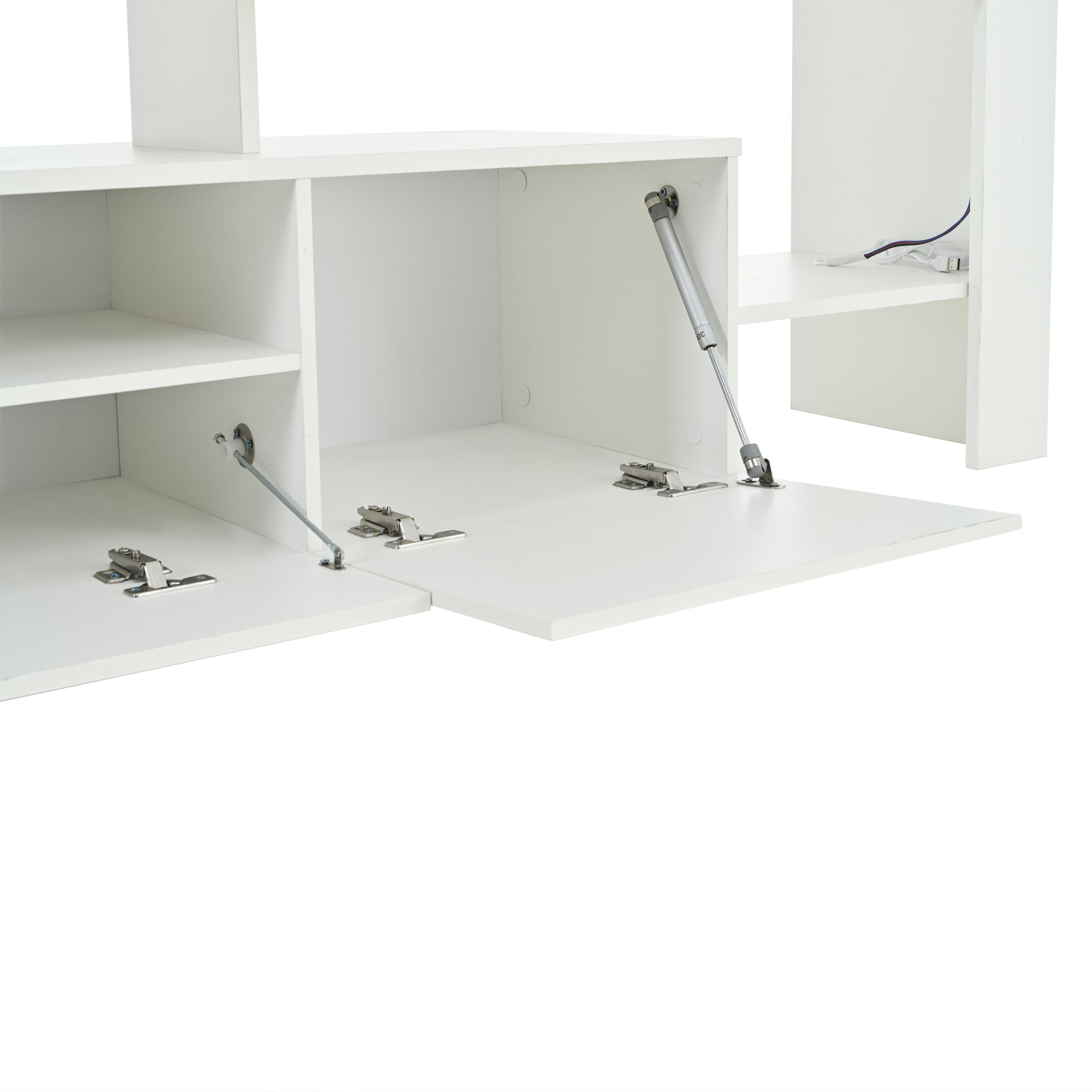 Logidon TV-meubel 192 x 37 x 53 cm witte hoogglans LED-verlichting