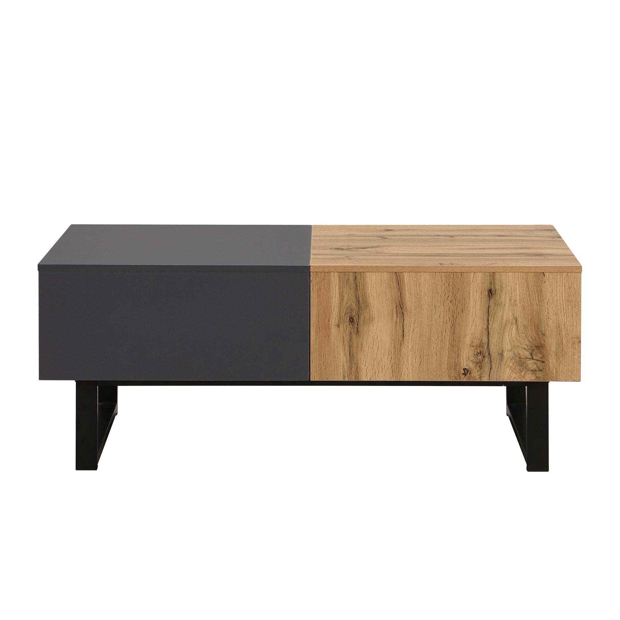 Logidon Salontafel met verschuifbare opbergruimte 155x55x22 cm