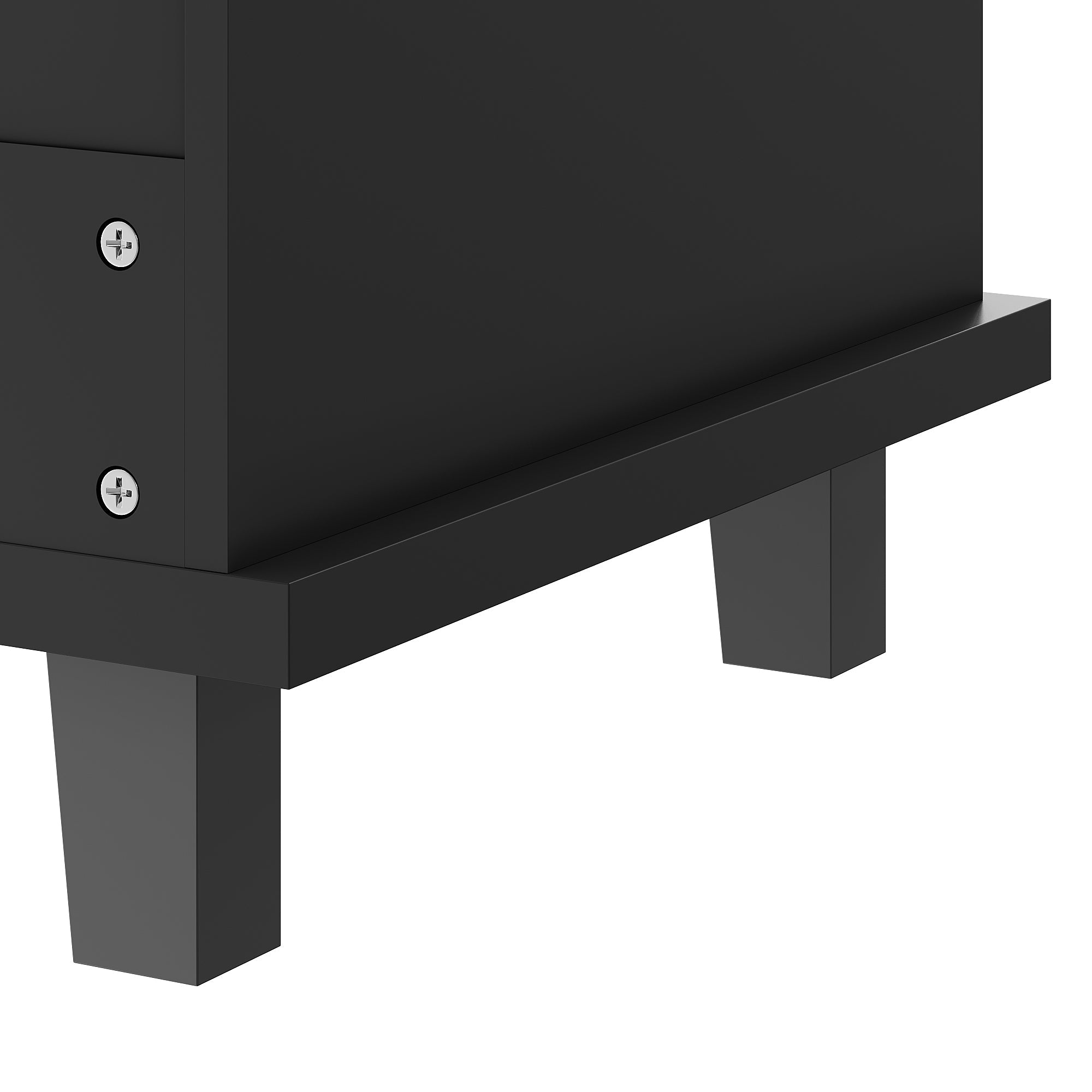 Logidon dining room trolley black with wooden top, drawers and cupboards