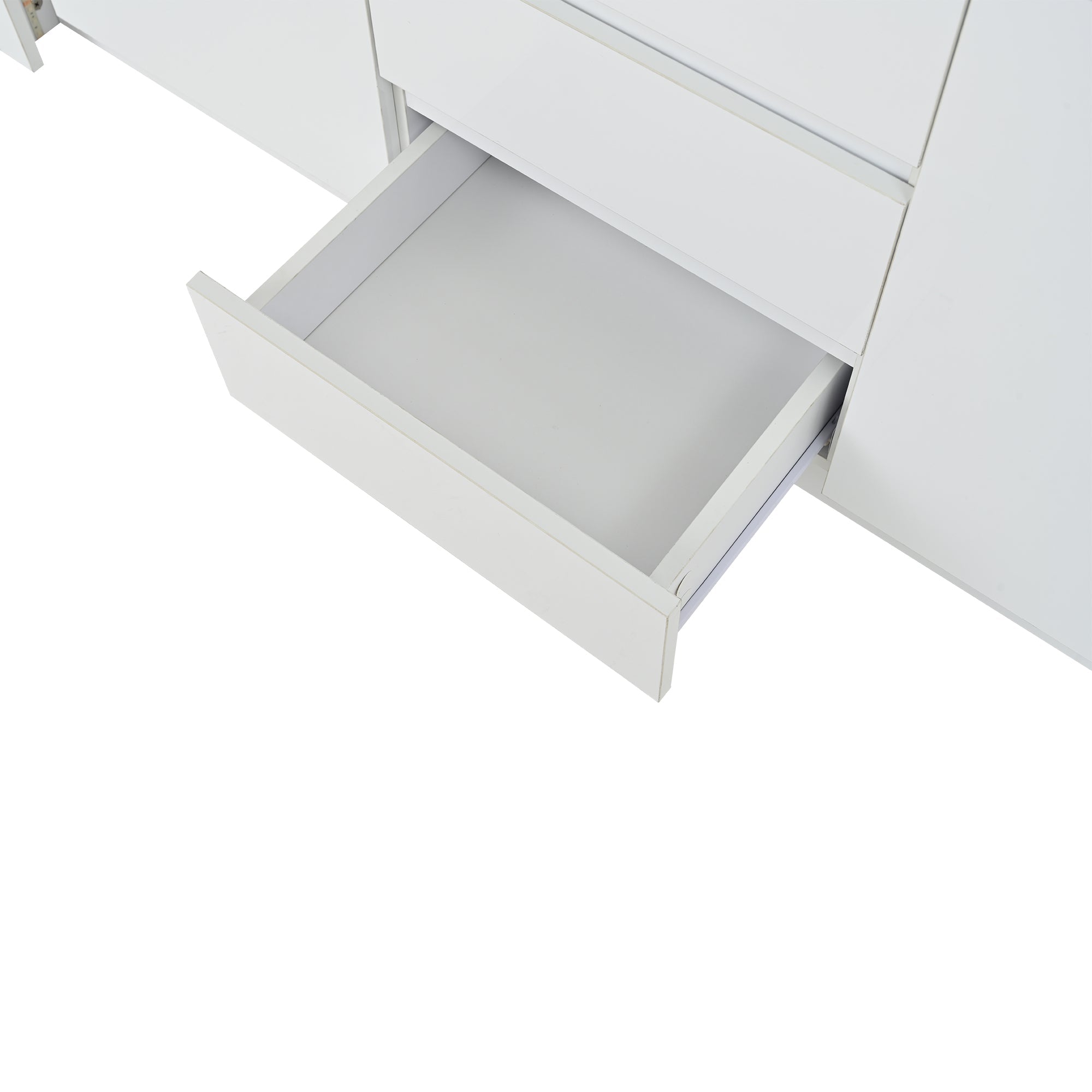 Logidon sideboard 140x35x72 cm white high gloss with LED