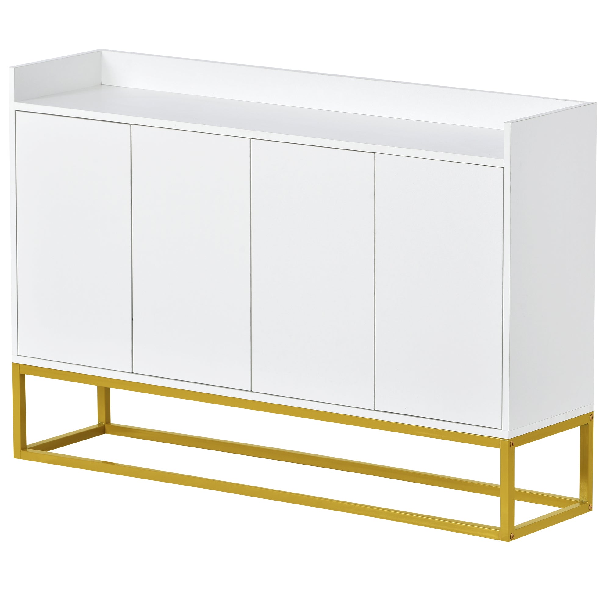 Logidon Dressoir 120 cm Wit Greeploos Vier Deuren Minimalistisch