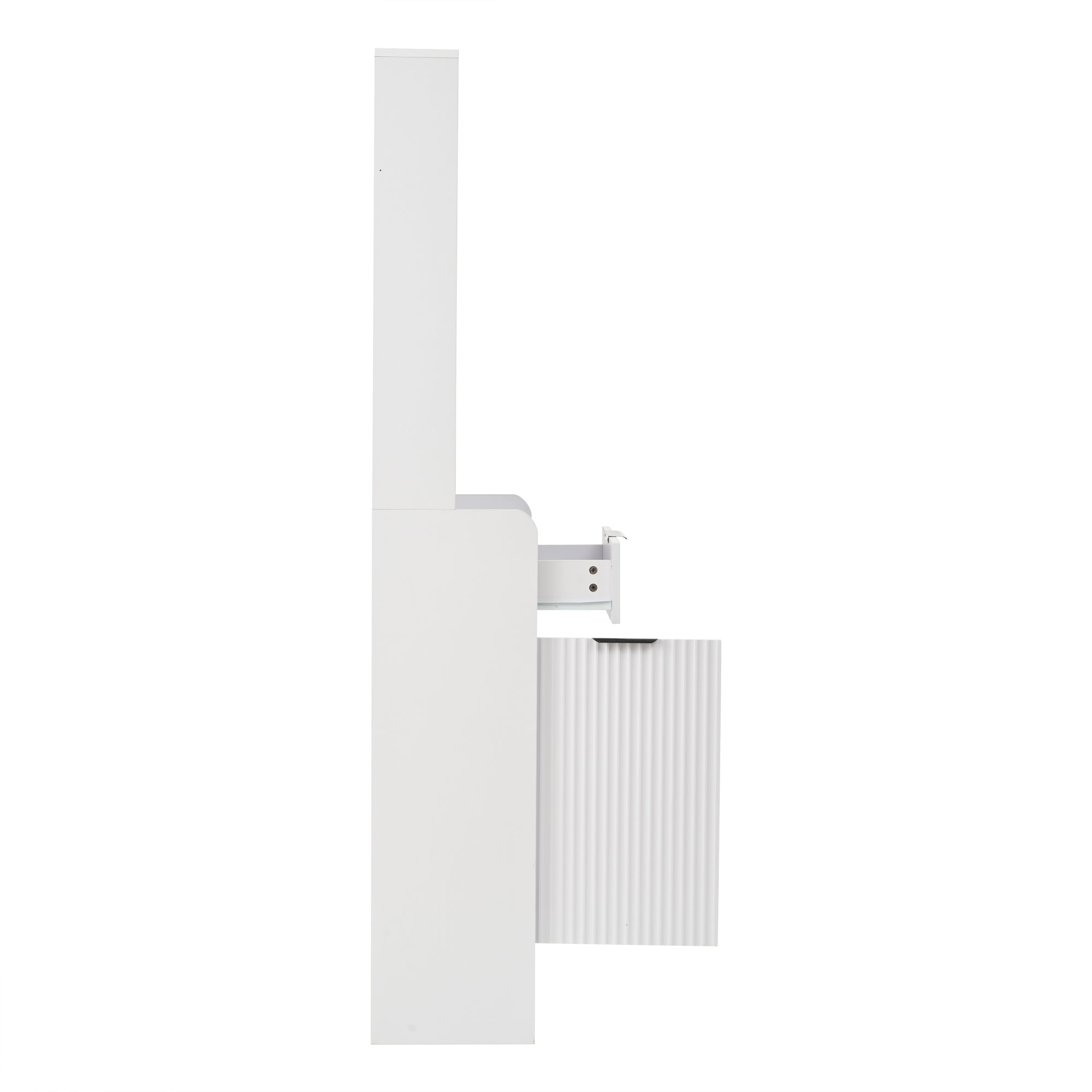 Logidon Kledingkast 6in1 Wit 100x30x180 cm Schoenenbankopberger